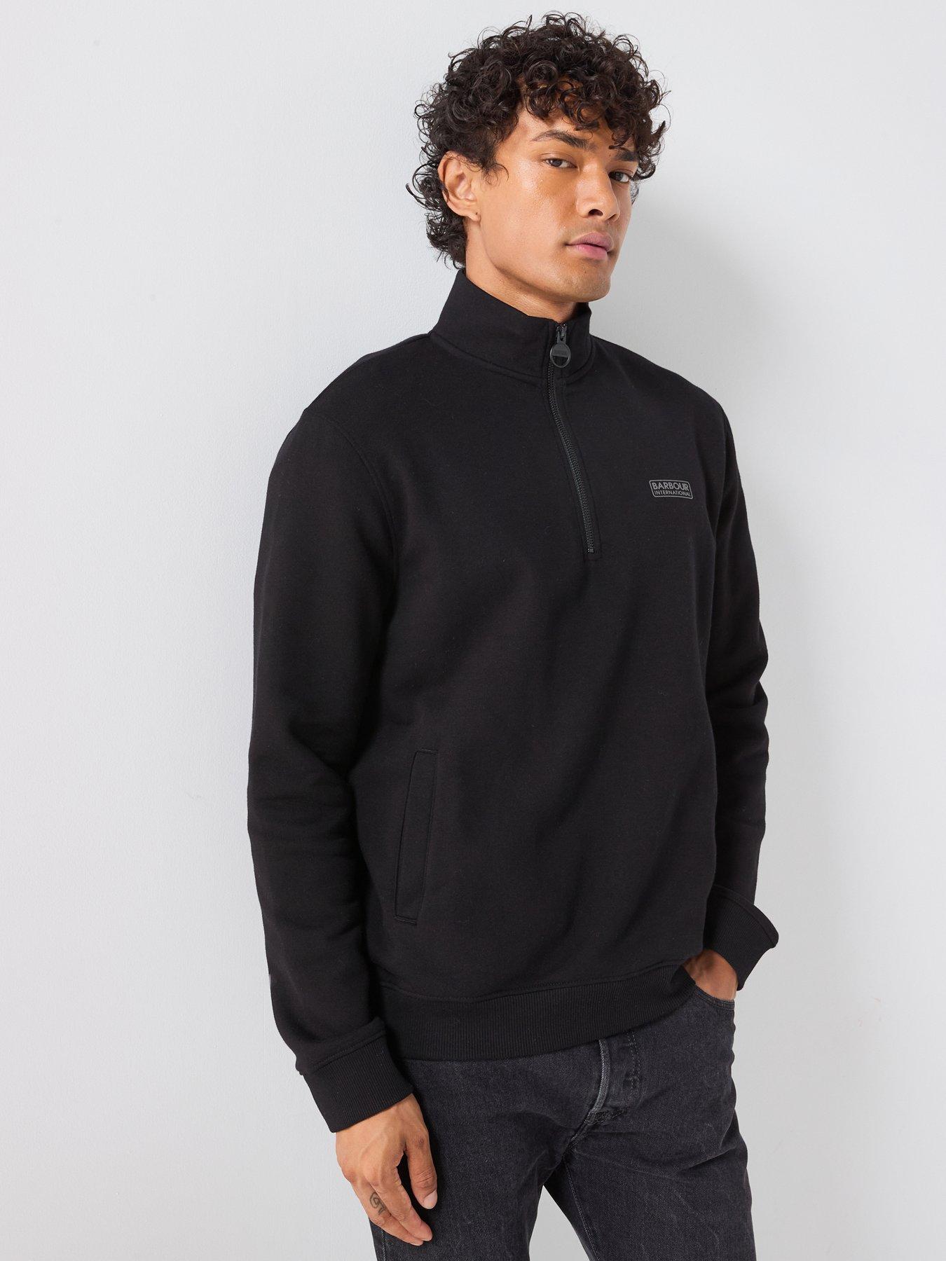 Image 6 of 6 of Barbour International International Essential 1/4 Zip Sweat - Black