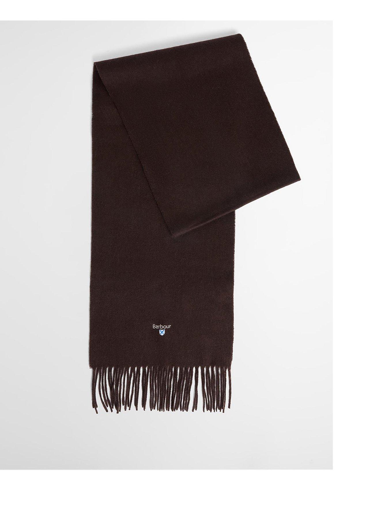 Image 1 of 3 of Barbour Plain Lambswool Scarf - Brown