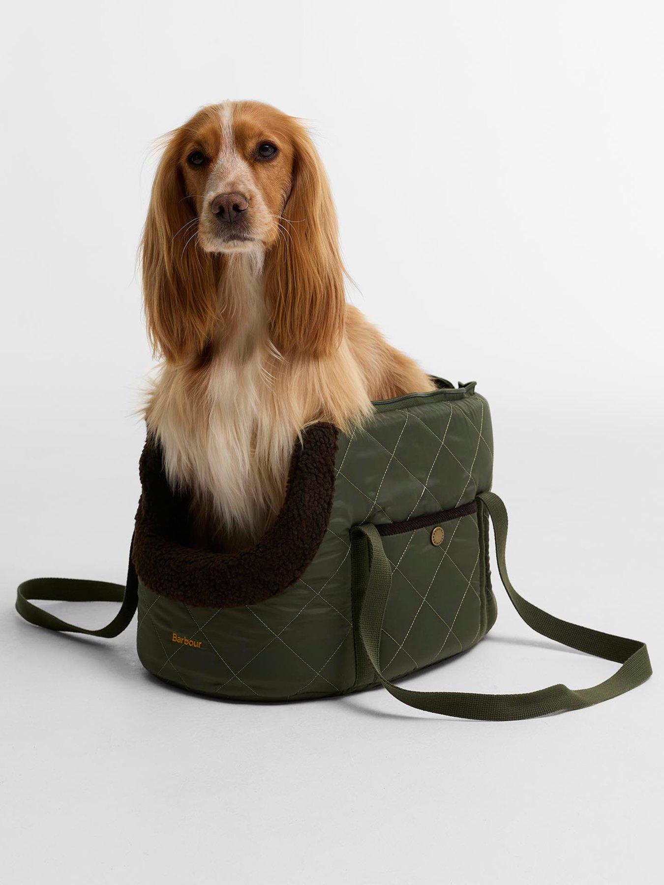 Barbour Mens Quilted Zip-Top Teddy-Lined Dog Carrier, Green, Men