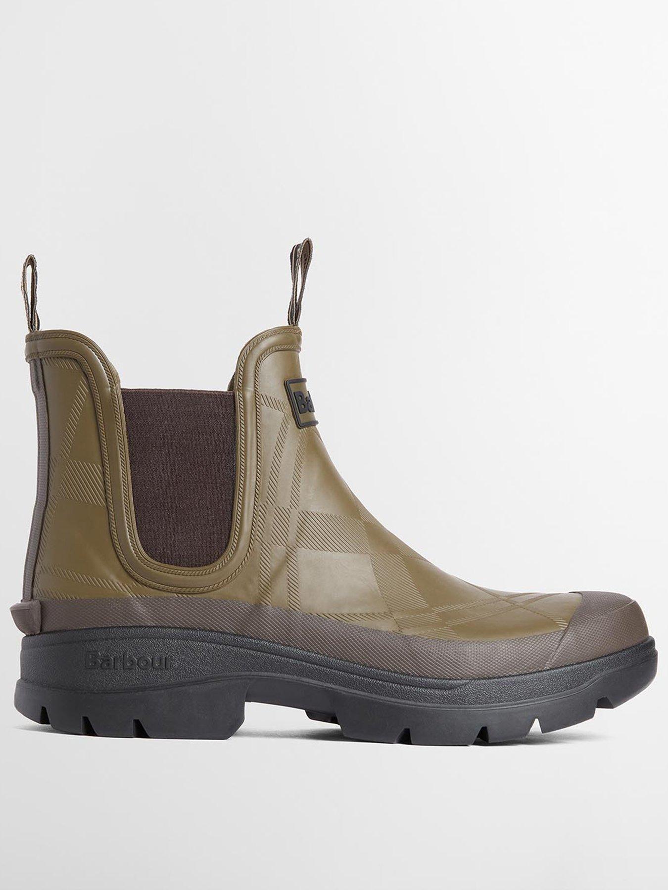 Barbour Mens Breacon Chelsea Elastic Gusset Tread Sole Wellington Boots, Green, Size 11, Men