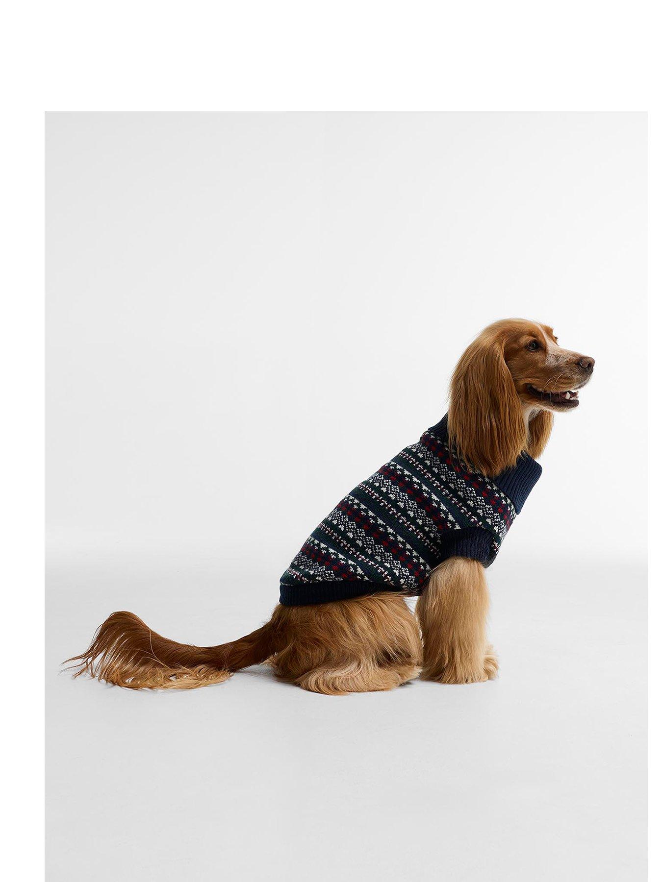 Image 1 of 5 of Barbour Dog Marlow Fairisle Ribbed Neck Dog Jumper - Navy