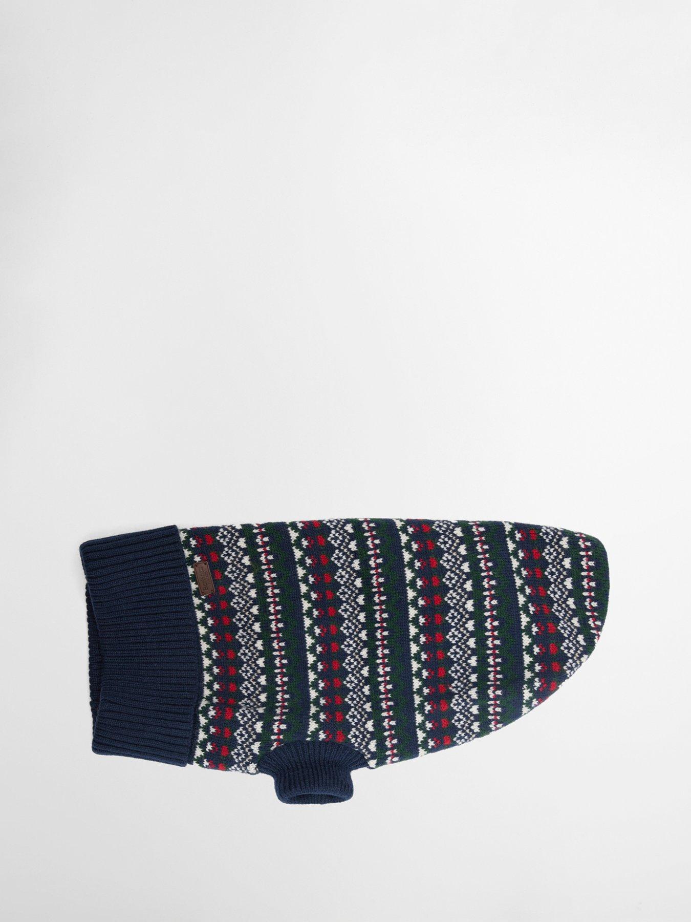 Image 2 of 5 of Barbour Dog Marlow Fairisle Ribbed Neck Dog Jumper - Navy