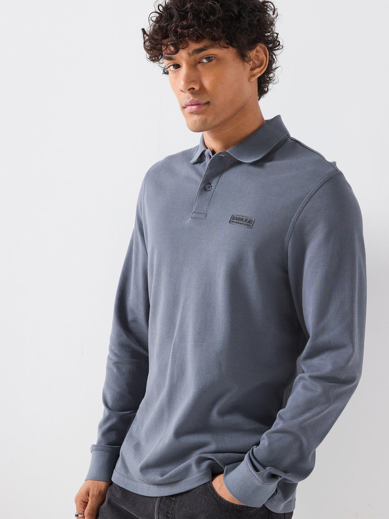 Image 5 of 6 of Barbour International Long Sleeve Polo Shirt - Grey