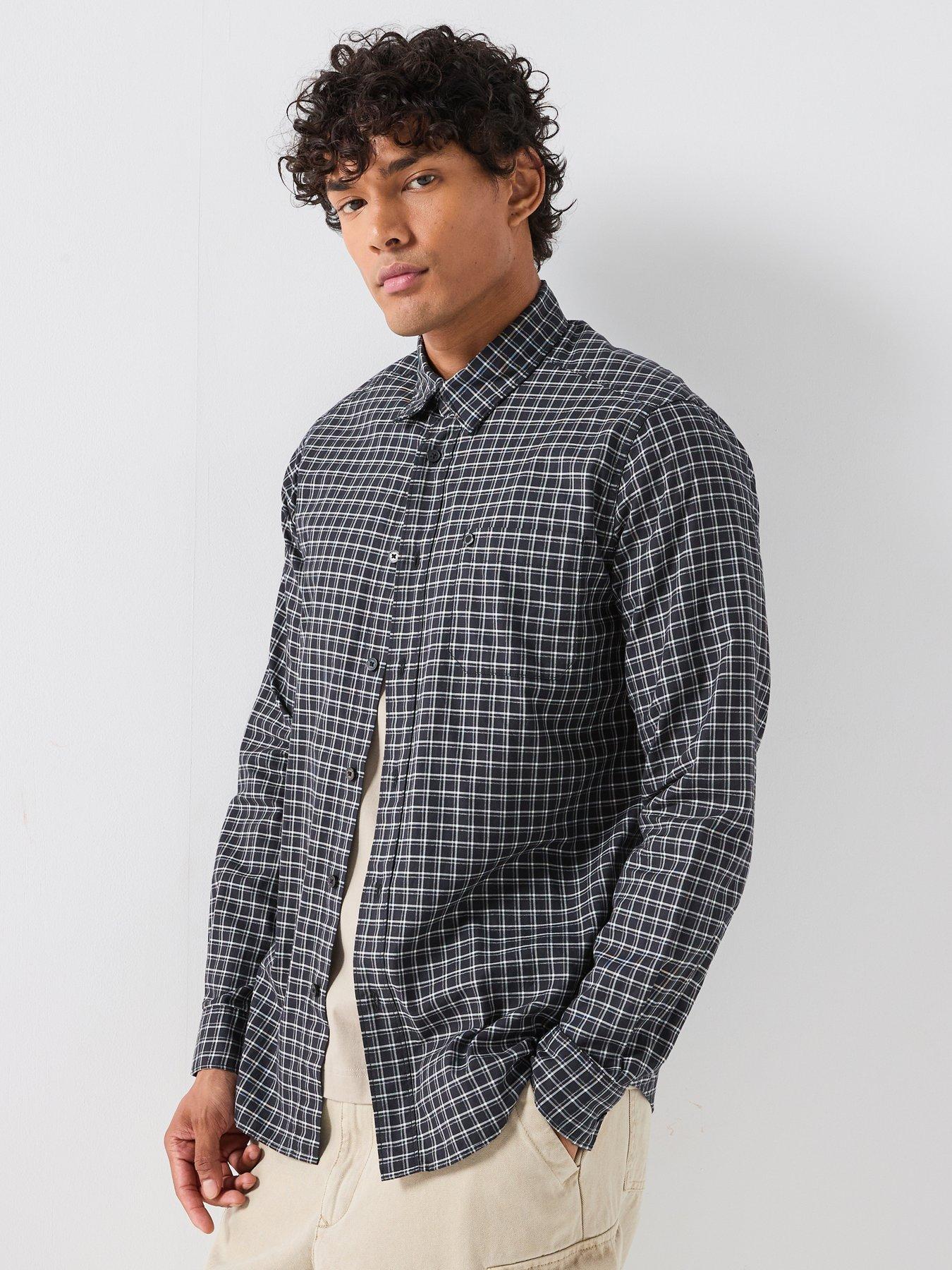 Barbour International Malkin Checked Shirt, Black, Size L, Men