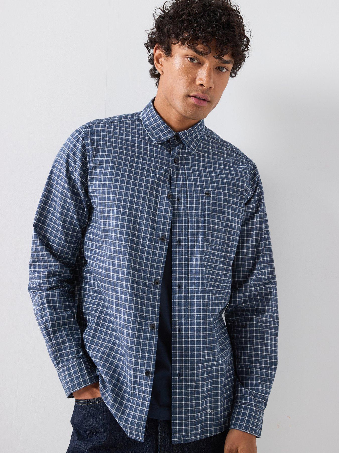 Barbour International International Malkin Checked Shirt, Grey, Size M, Men