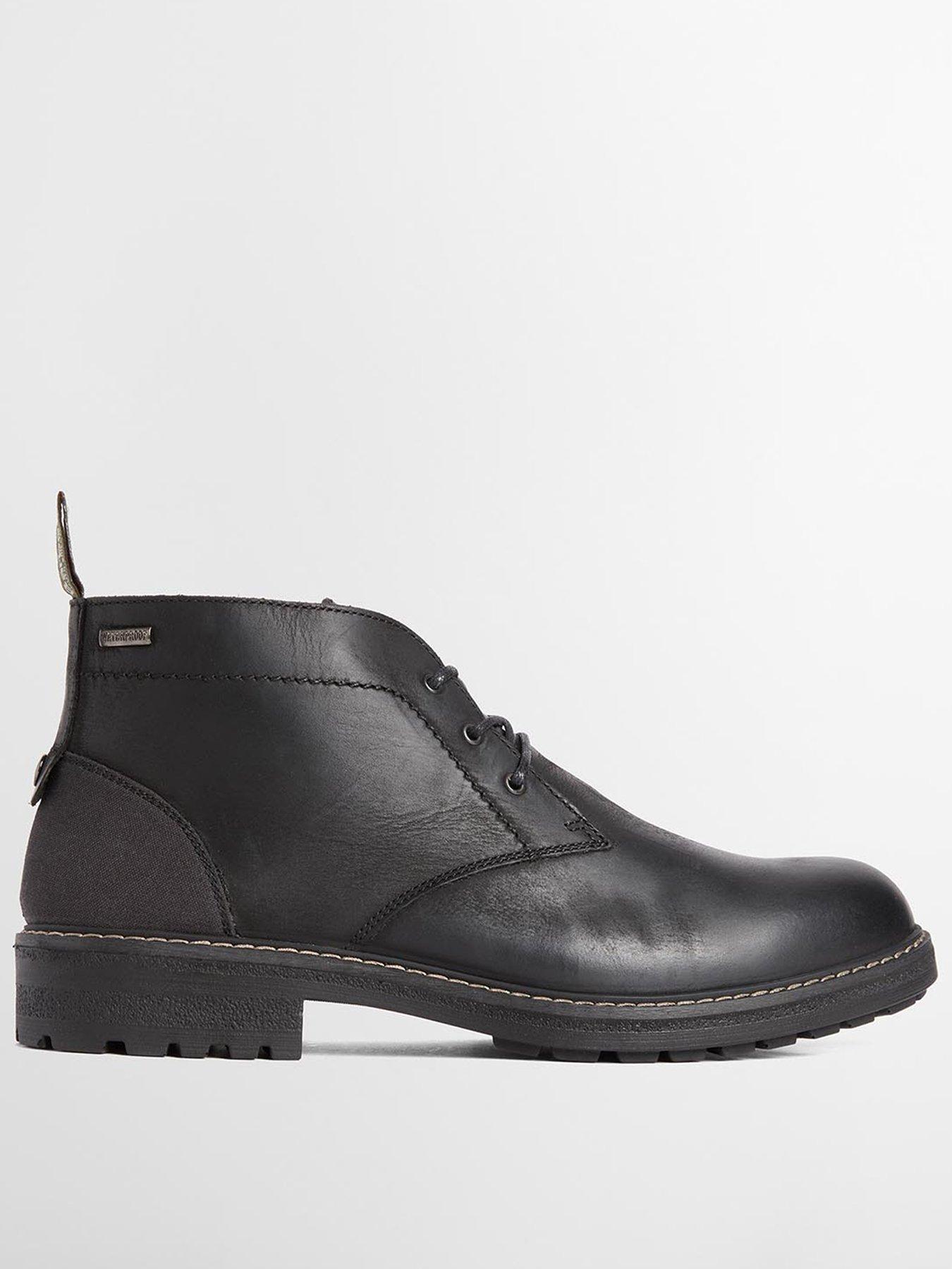 Barbour Shawdon Tex Black leather Mens Chukka Boots MFO0851-BK12 in a Plain Leather in Size 11 - Image 5