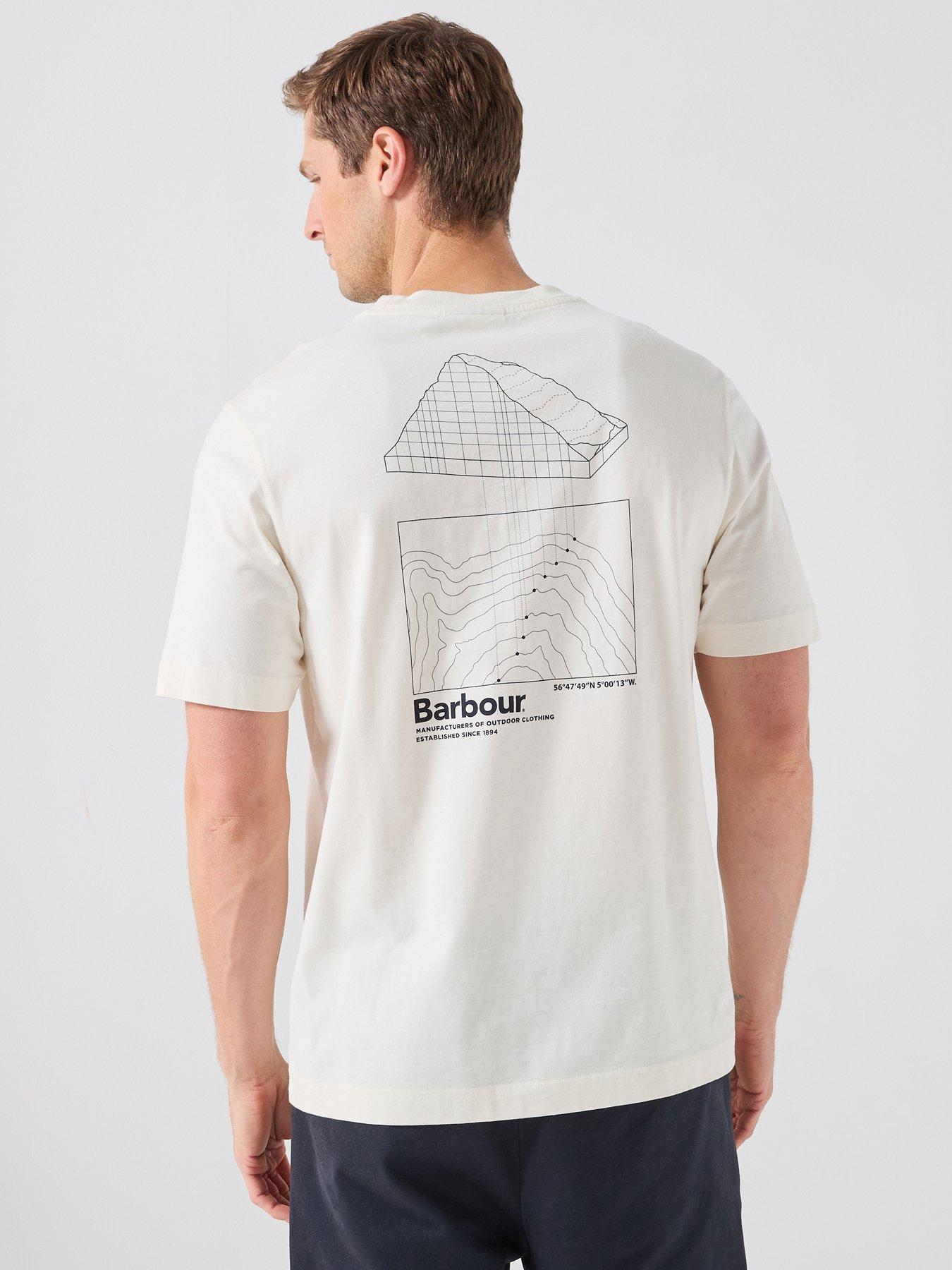 Barbour Woodbine Relaxed Graphic T-Shirt, White, Size Xl, Men