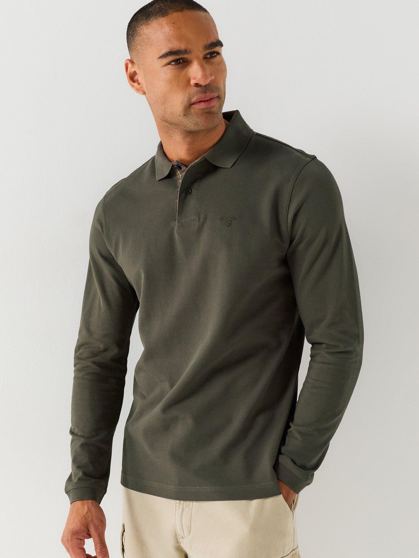 Barbour Essential Long Sleeve Polo Shirt - Dark Green