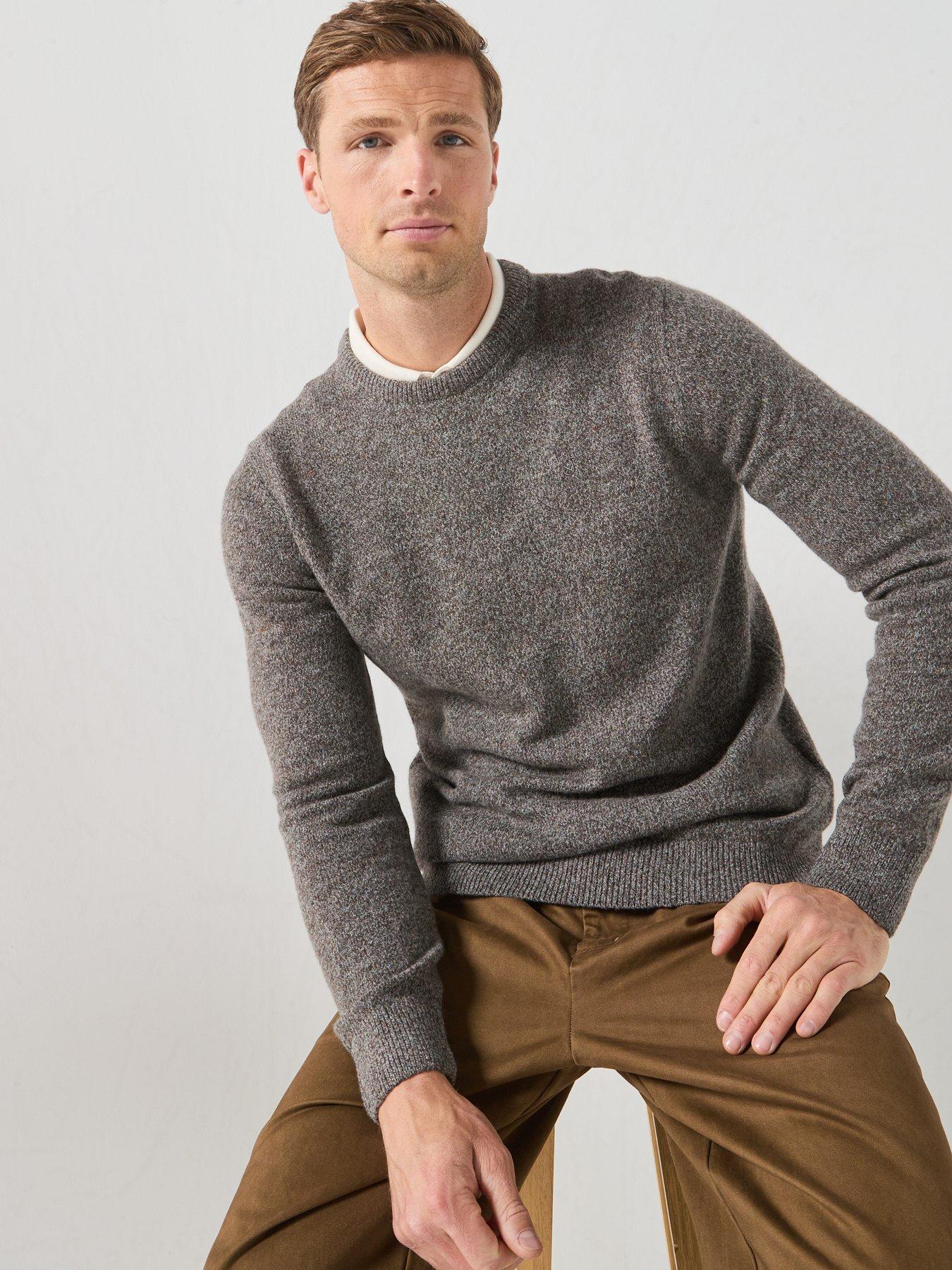 Image 5 of 5 of Barbour Mens Tisbury Wool-Rich Crew Neck Jumper - Grey