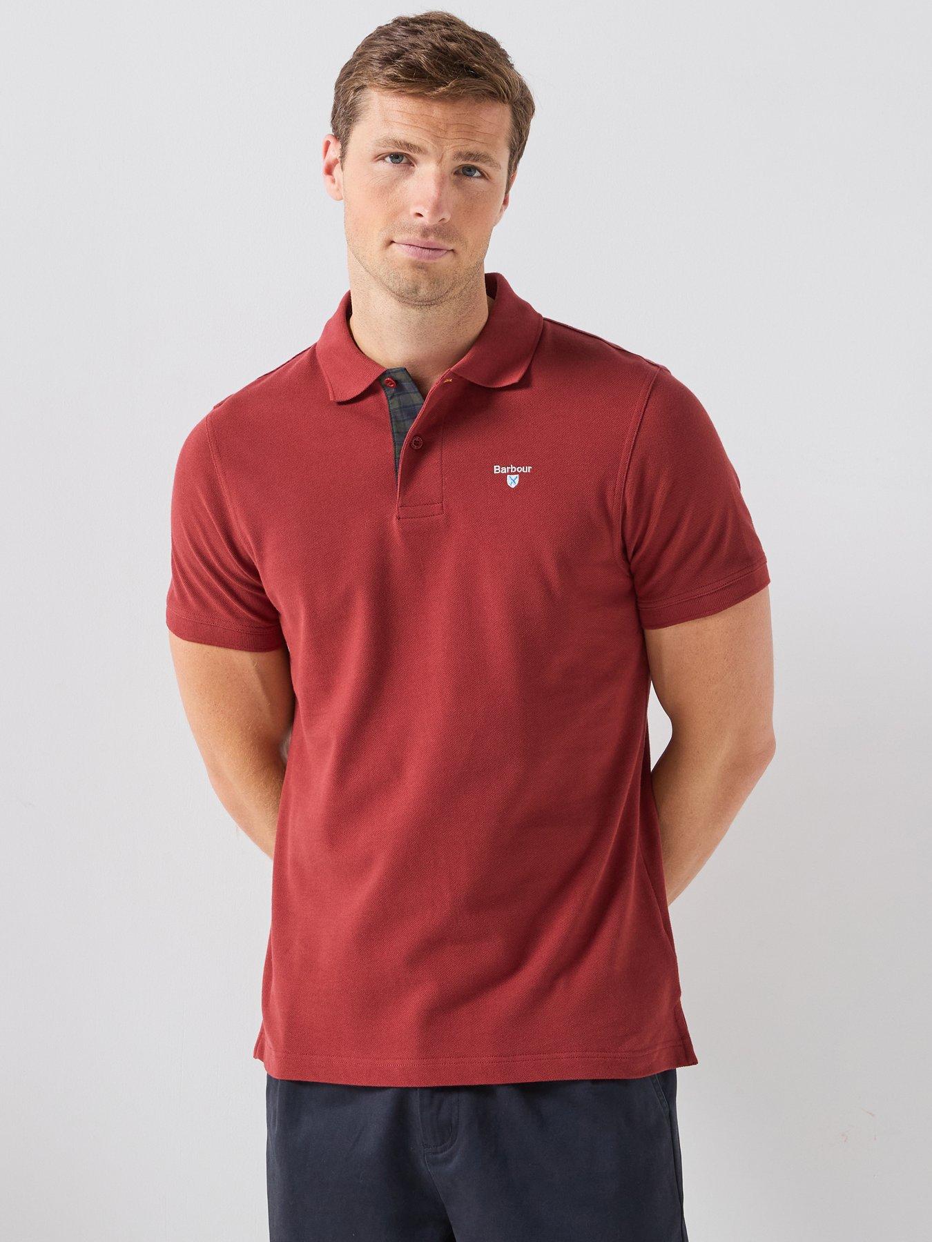 Barbour Mens Tartan Pique Polo Shirt - Russet - Size 2XL - Image 2