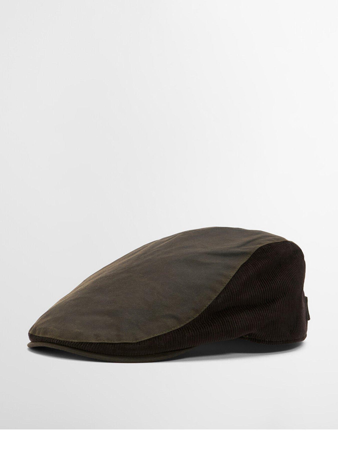 Barbour Men's Ashby Waxed Flat Cap, Green, Size M, Men