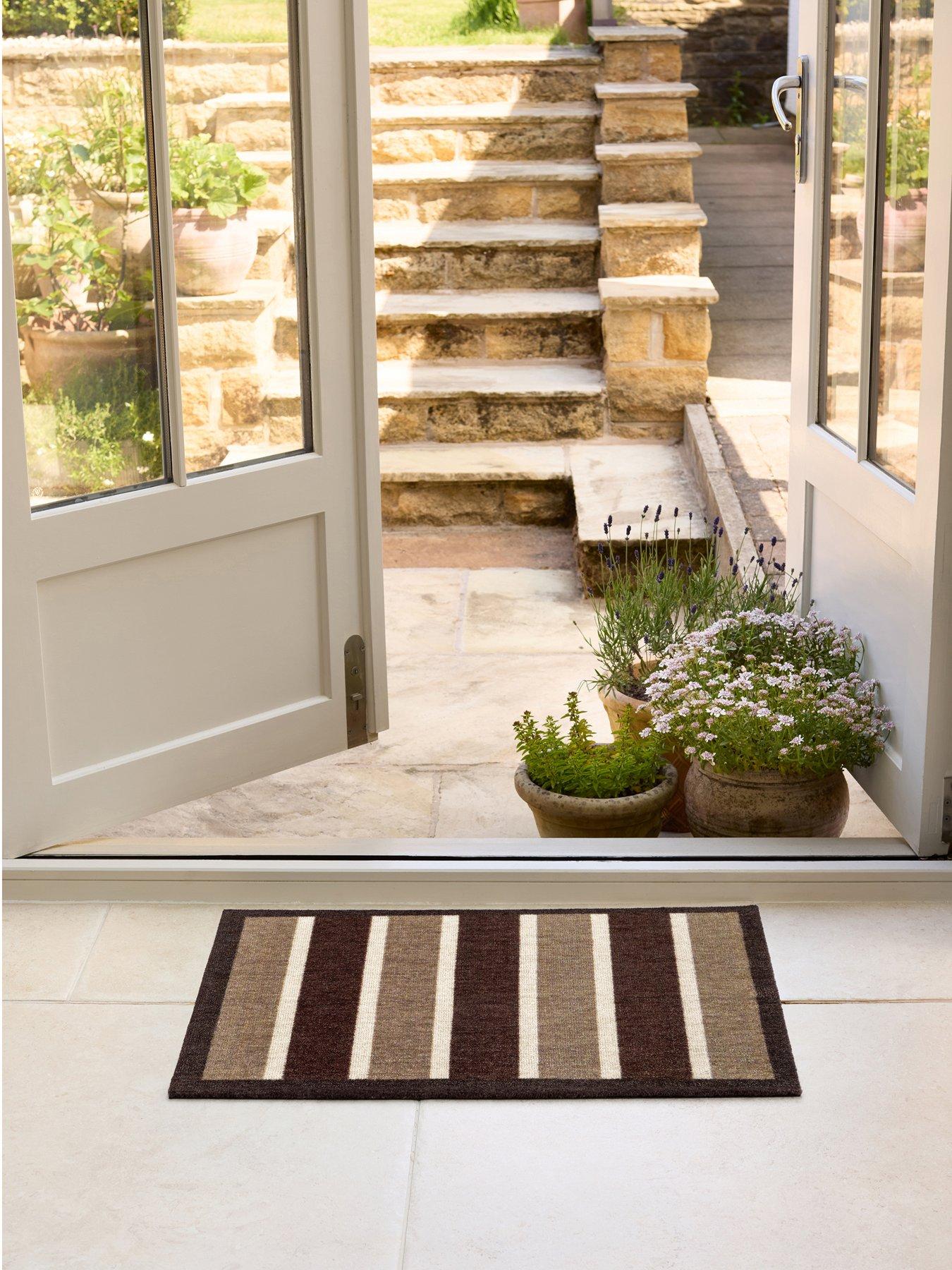 The Very Collection Chocolate Stripe Doormat 50X75Cm