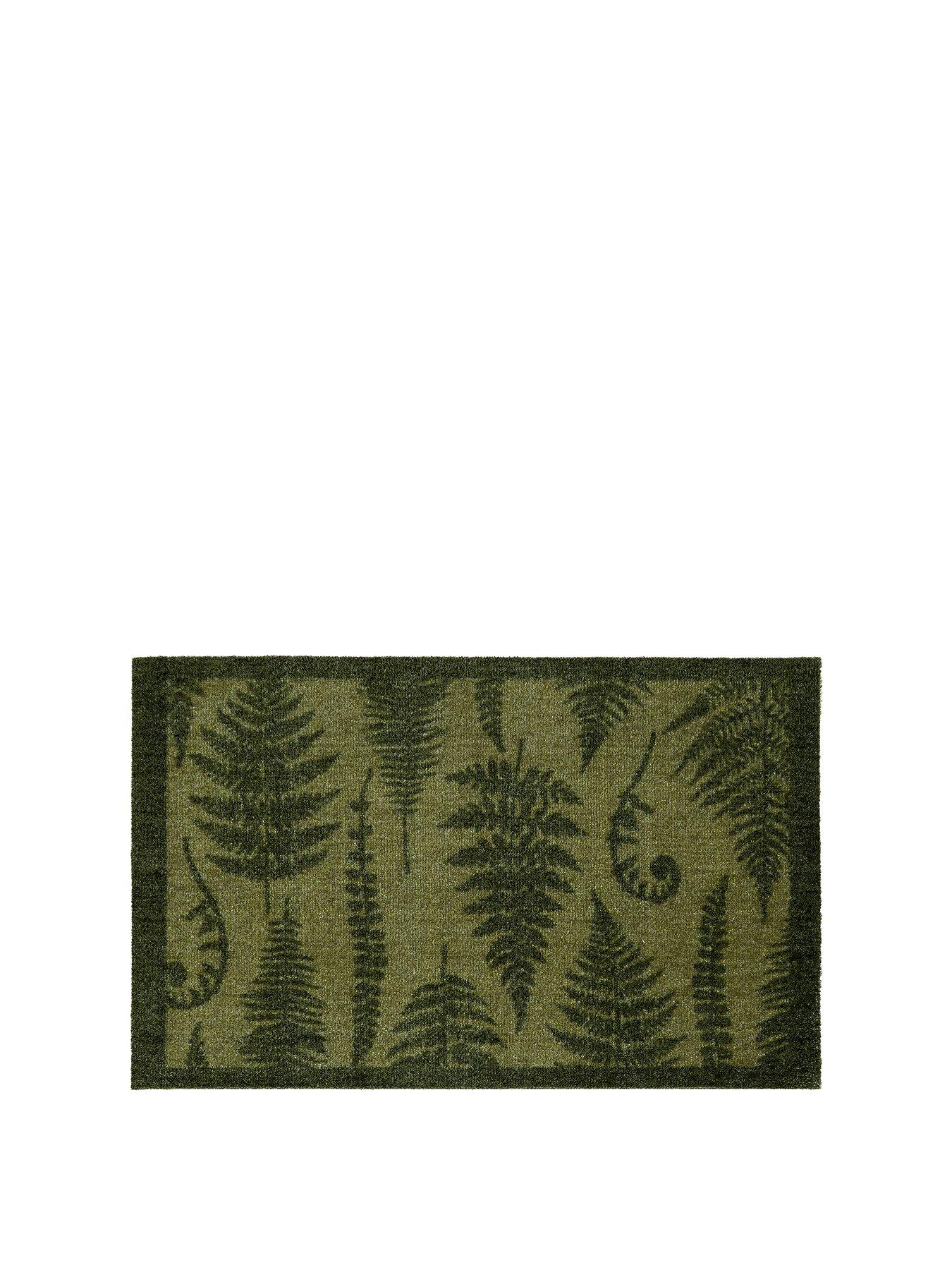 Image 2 of 3 of The Very Collection Green Fern Doormat 50x75cm