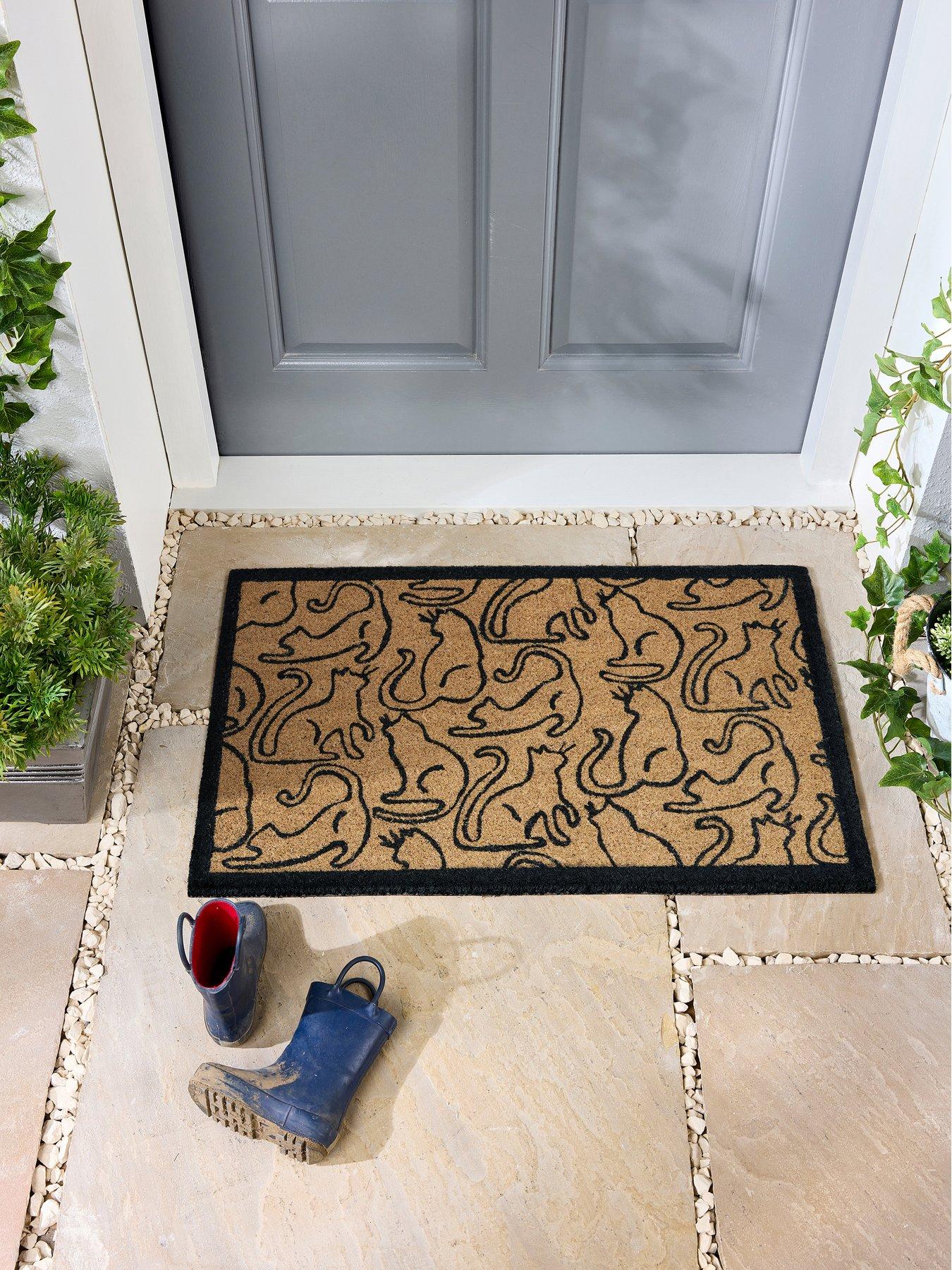 The Very Collection Outline Cats Coir Doormat 45X75