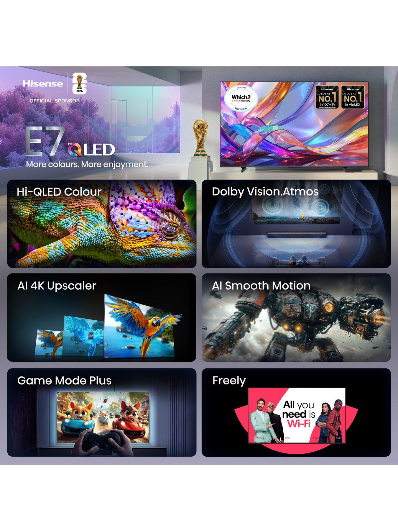 Image 3 of 7 of Hisense 50" E7 QLED Smart TV 50E7STUK