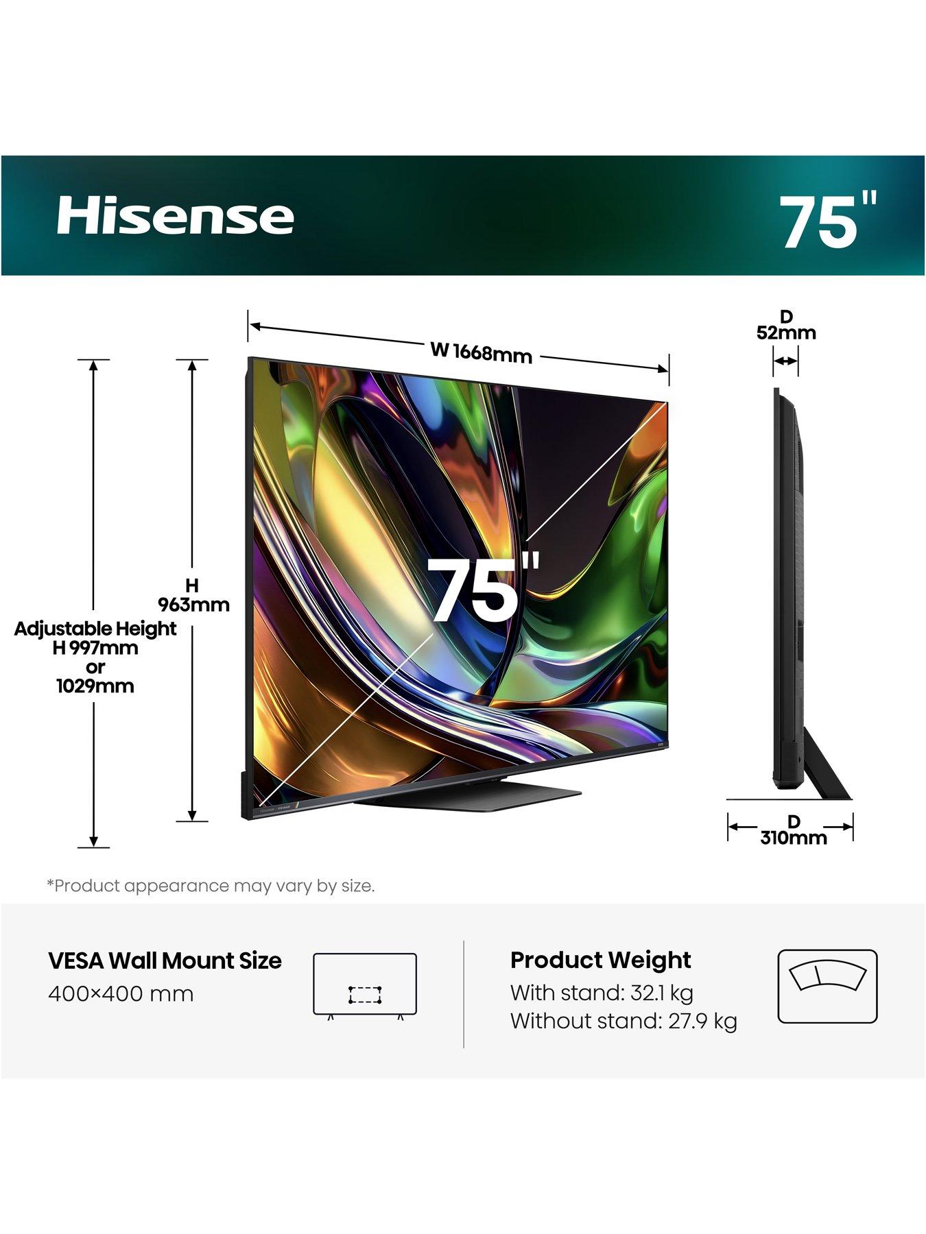 Image 2 of 7 of Hisense ER8 75" RGB Smart TV 75ER8STUK