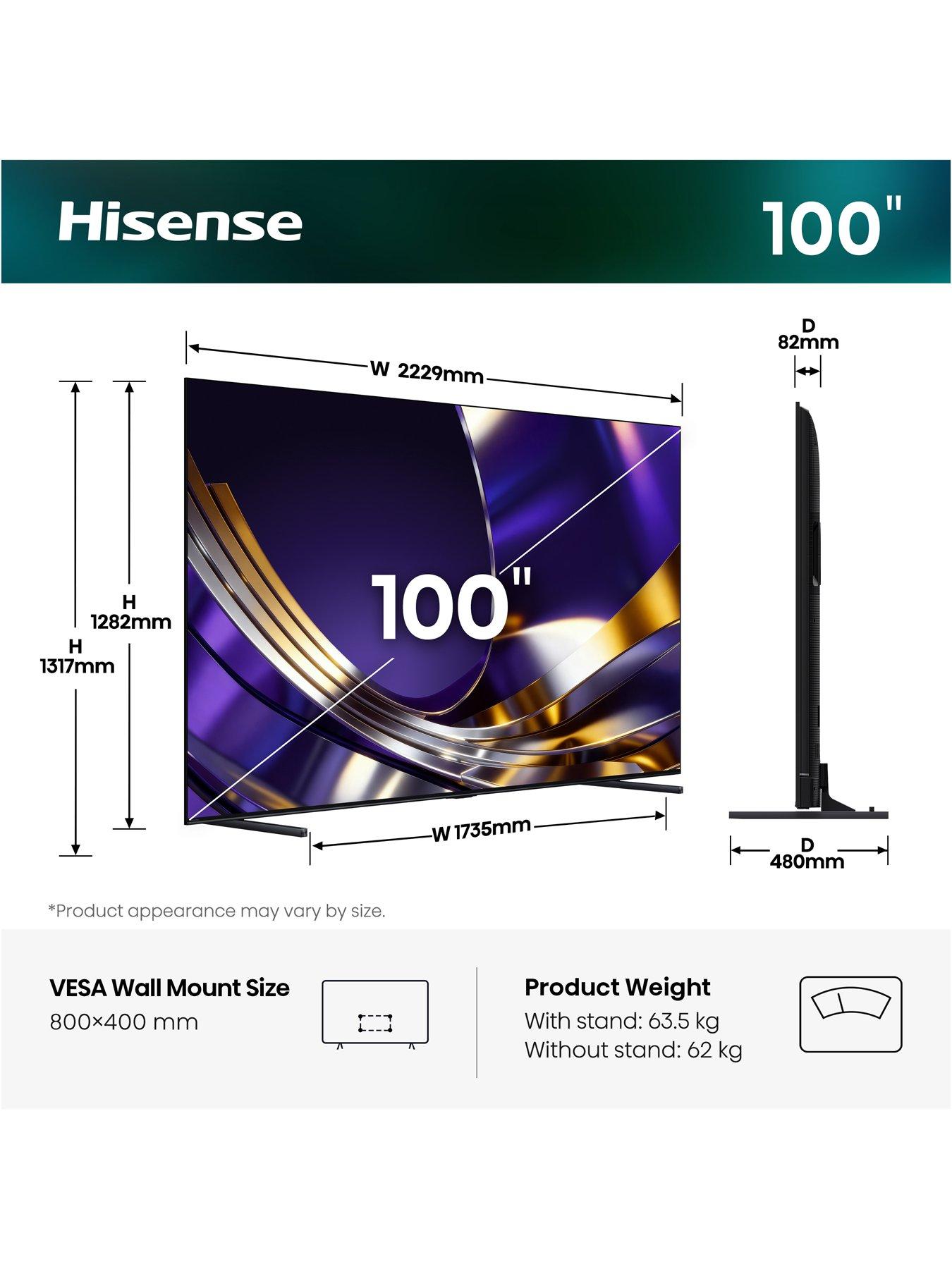 Image 2 of 7 of Hisense 100" U7 Pro Mini LED Smart TV 100U7STUK
