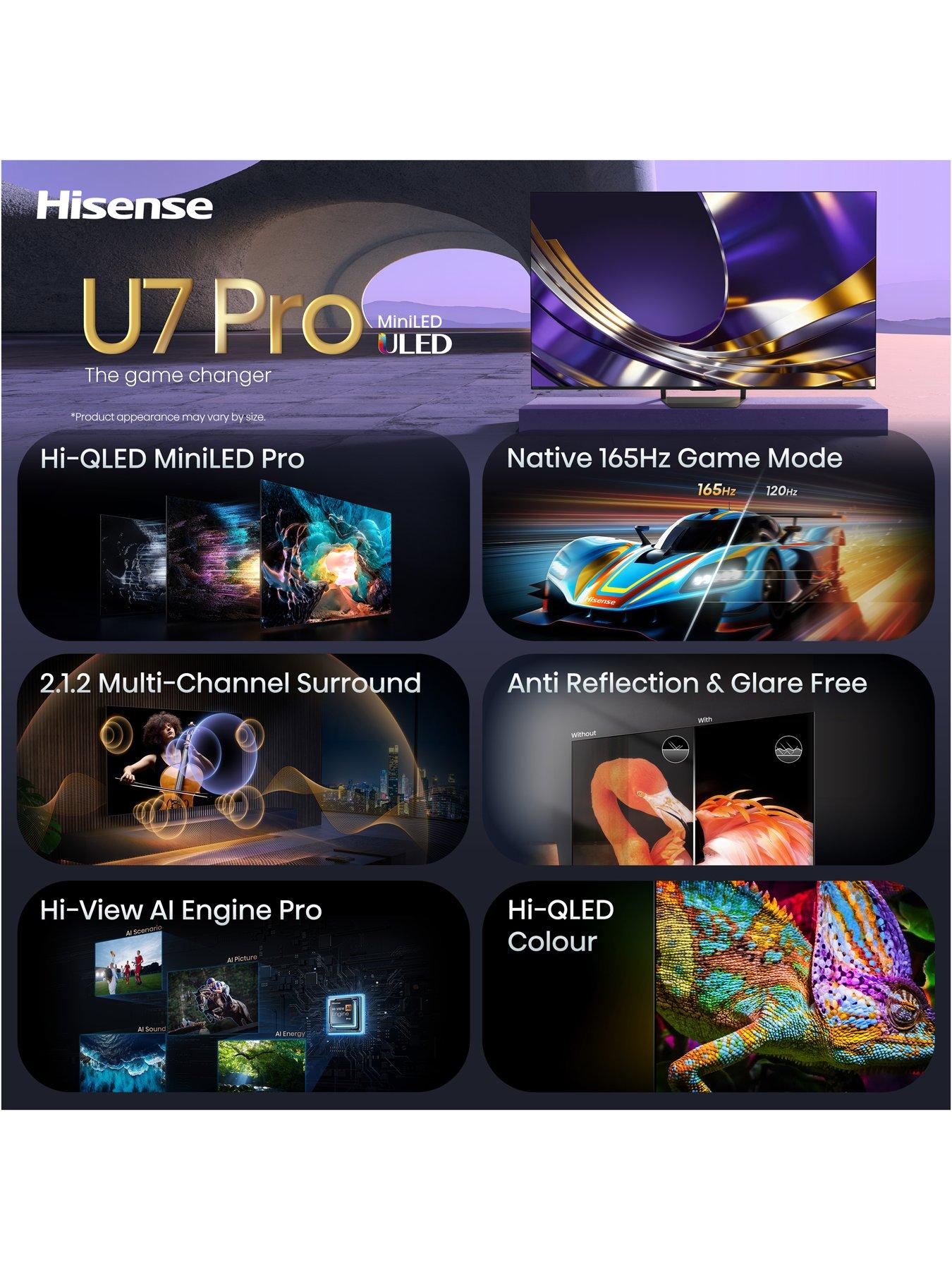 Image 3 of 7 of Hisense 100" U7 Pro Mini LED Smart TV 100U7STUK