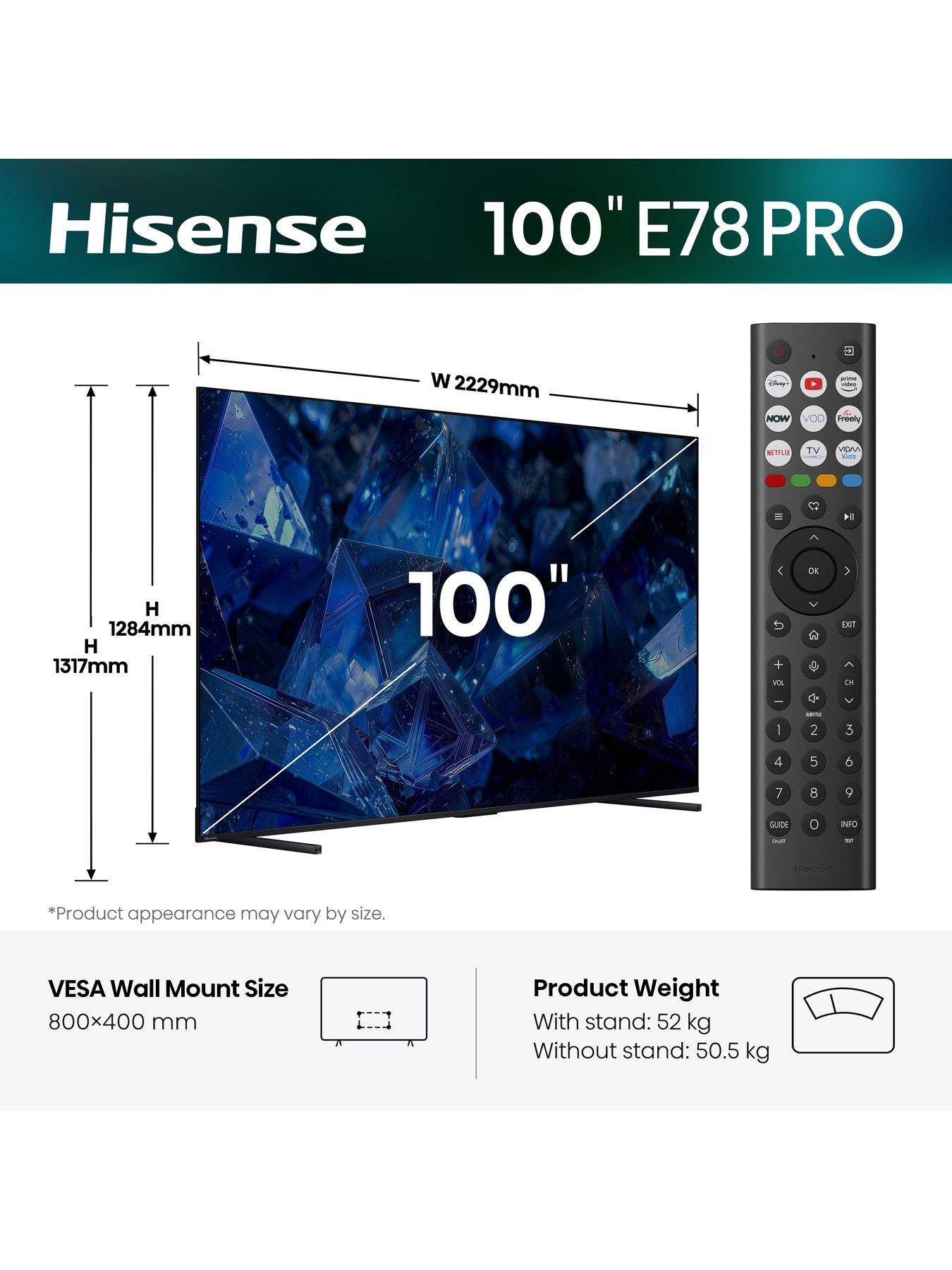 Image 2 of 7 of Hisense 100" E78 Pro QLED Smart TV 100E78STUK