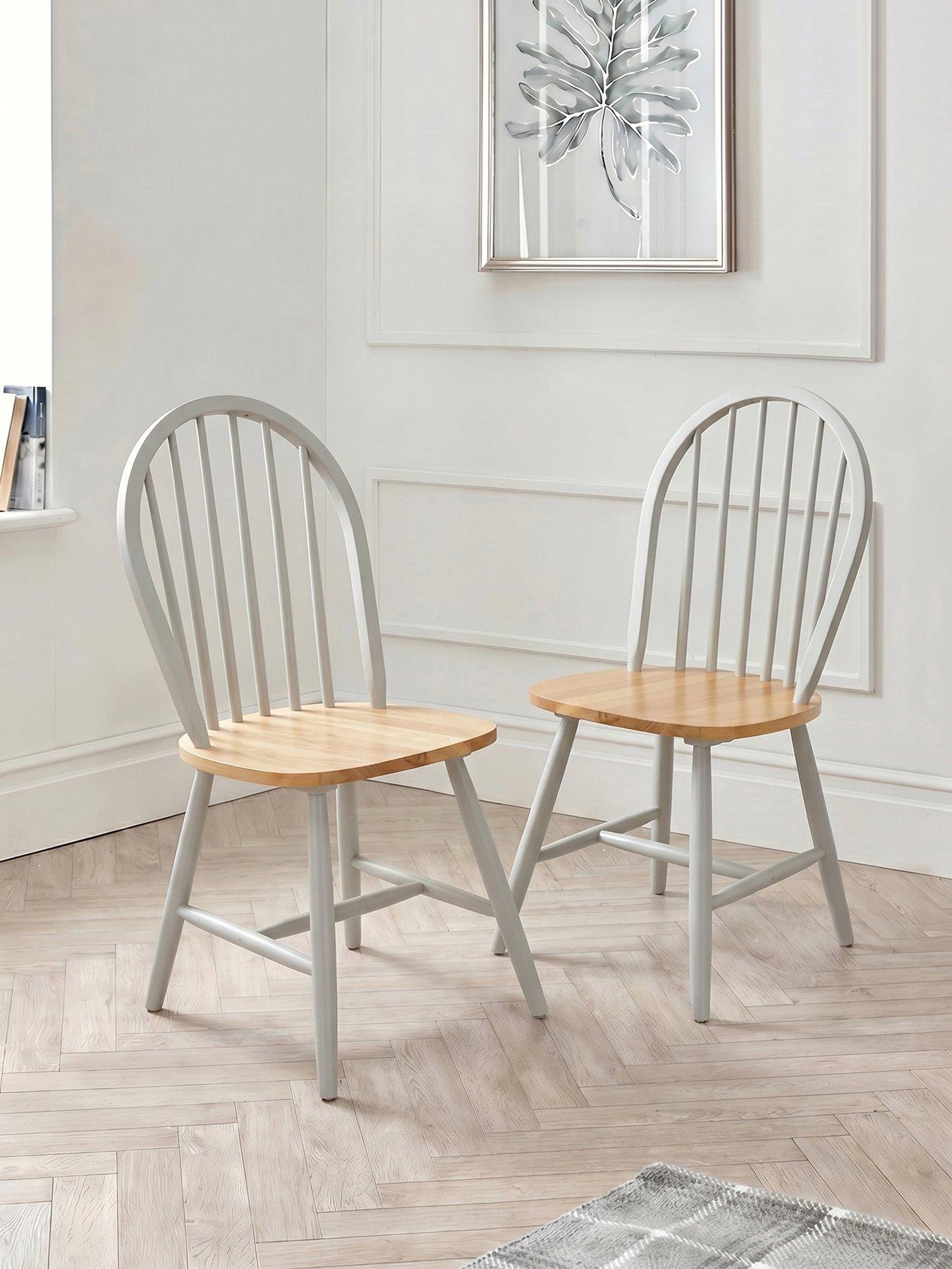 Image 1 of 5 of The Very Collection Kentucky Pair Of Dining Chairs - Grey - FSC&reg; Certified