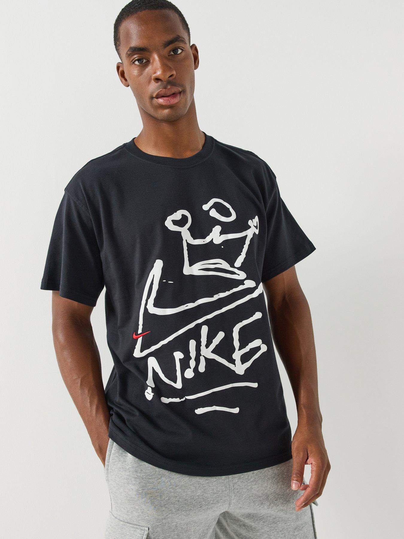 Nike Nike Mens Hbr Crown Graphic Loose Fit T-shirt - Black