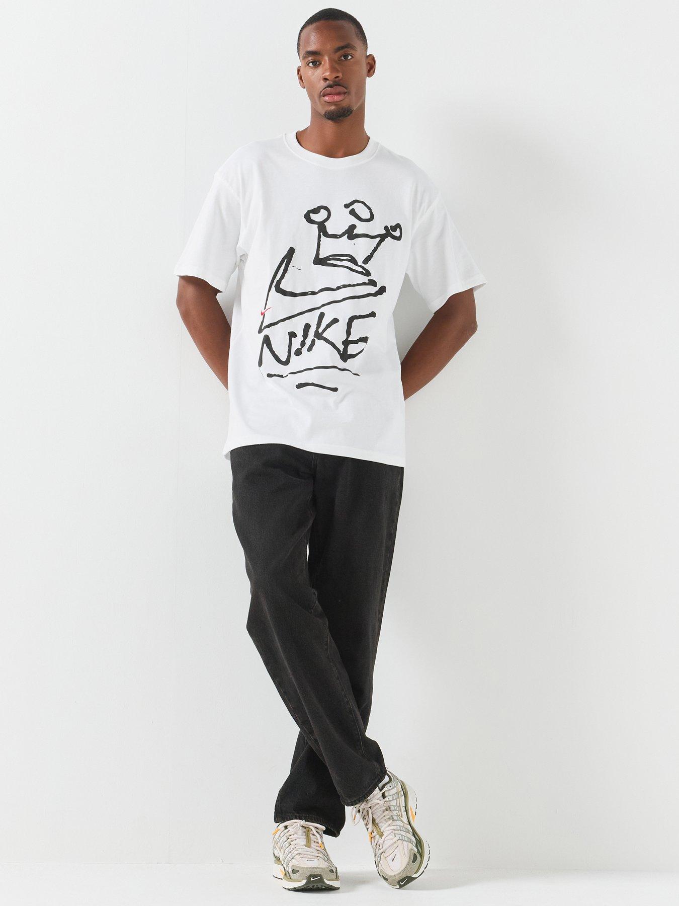 Nike Nike Mens Hbr Crown Graphic Loose Fit T-shirt - White