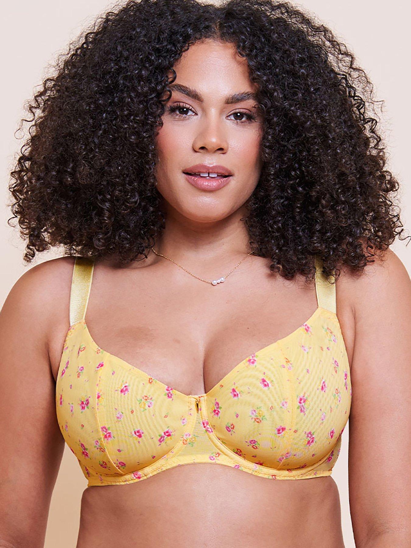 Curvy Kate Cool Cat Scooped Multiway Balcony Bra, Yellow, Size 38H, Women