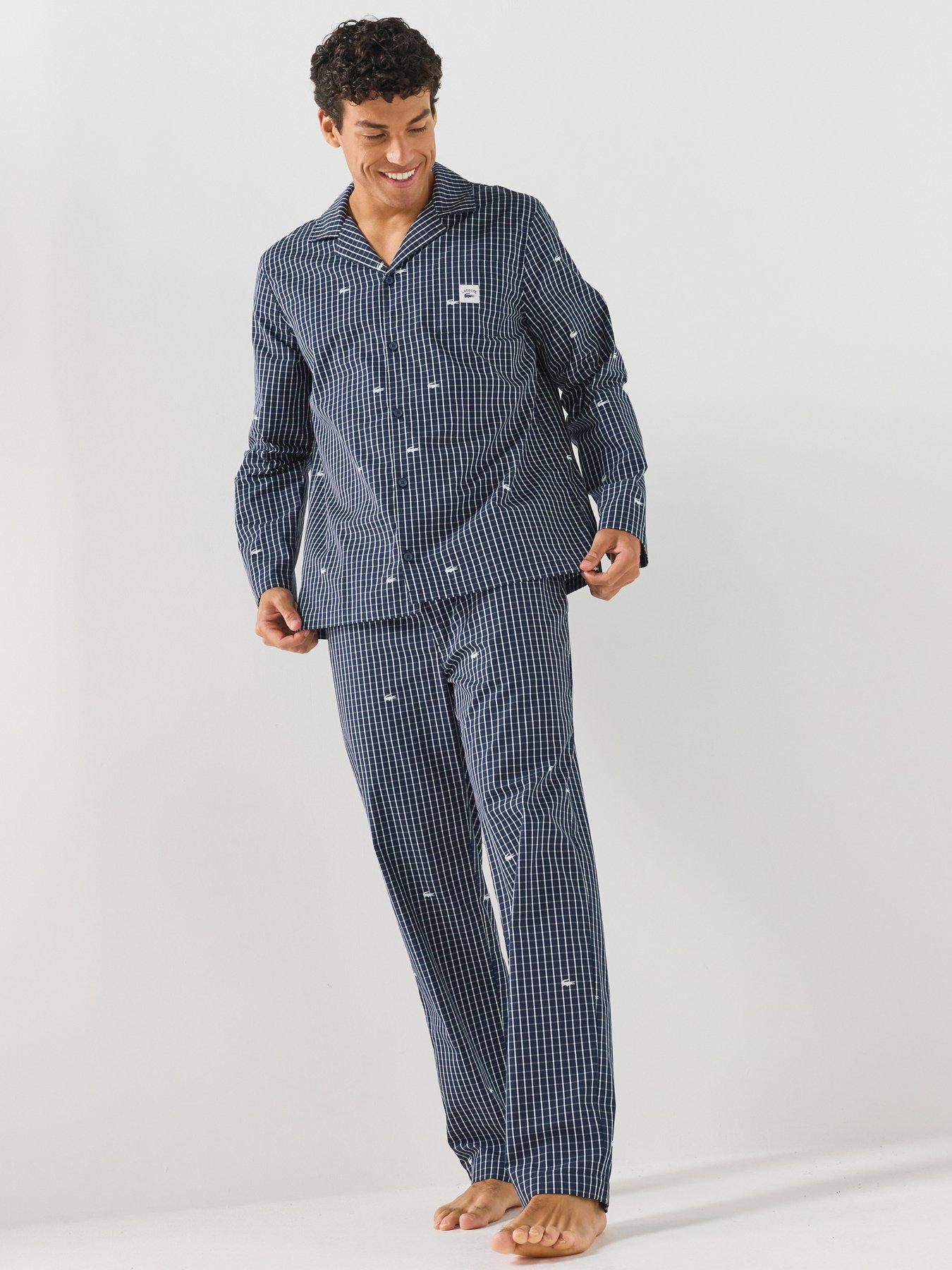 Lacoste Men's All Over Print Pyjama Set - Navy
