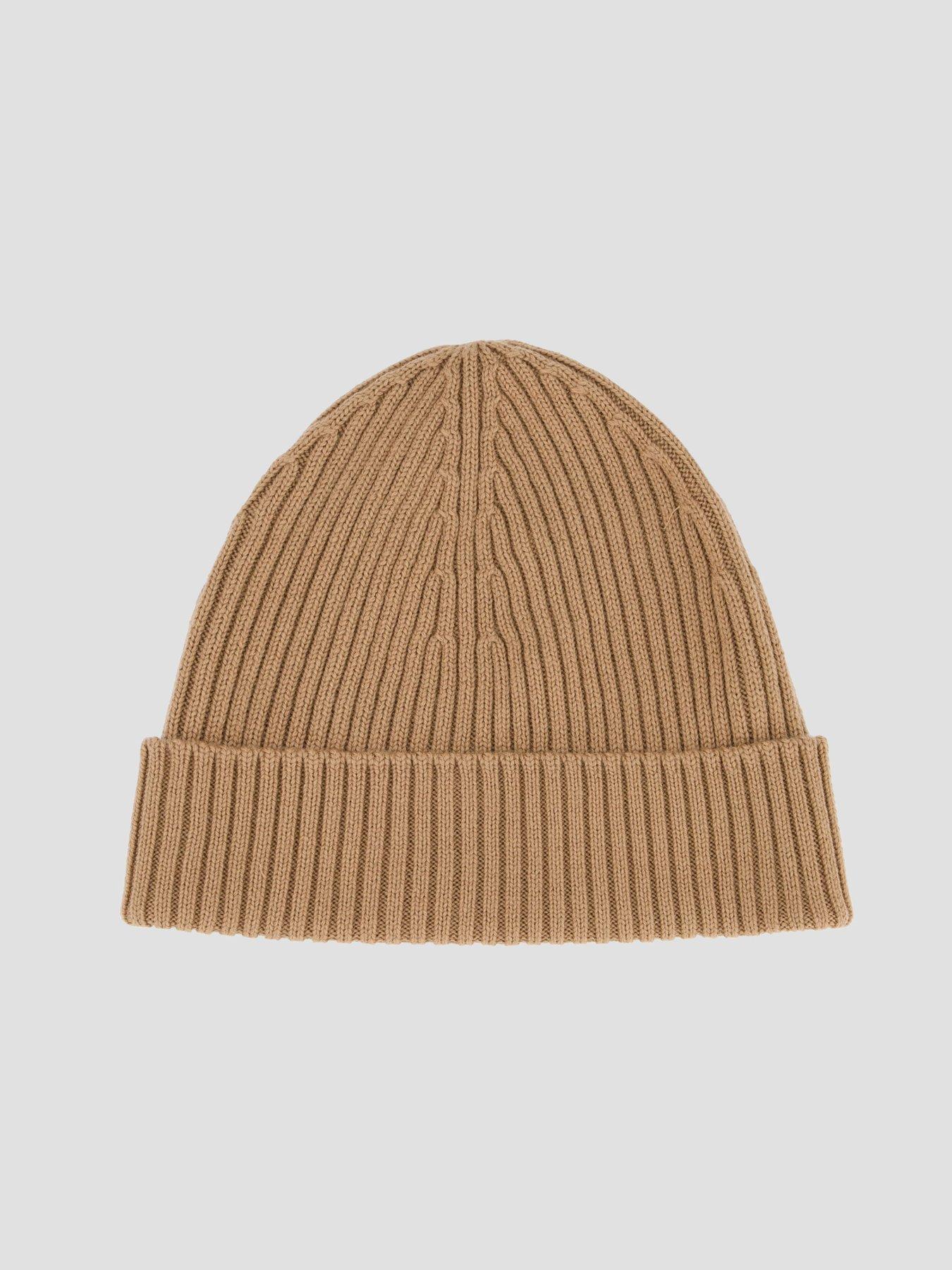 Image 2 of 4 of Lacoste Lacoste Ribbed Knitted Beanie- Brown