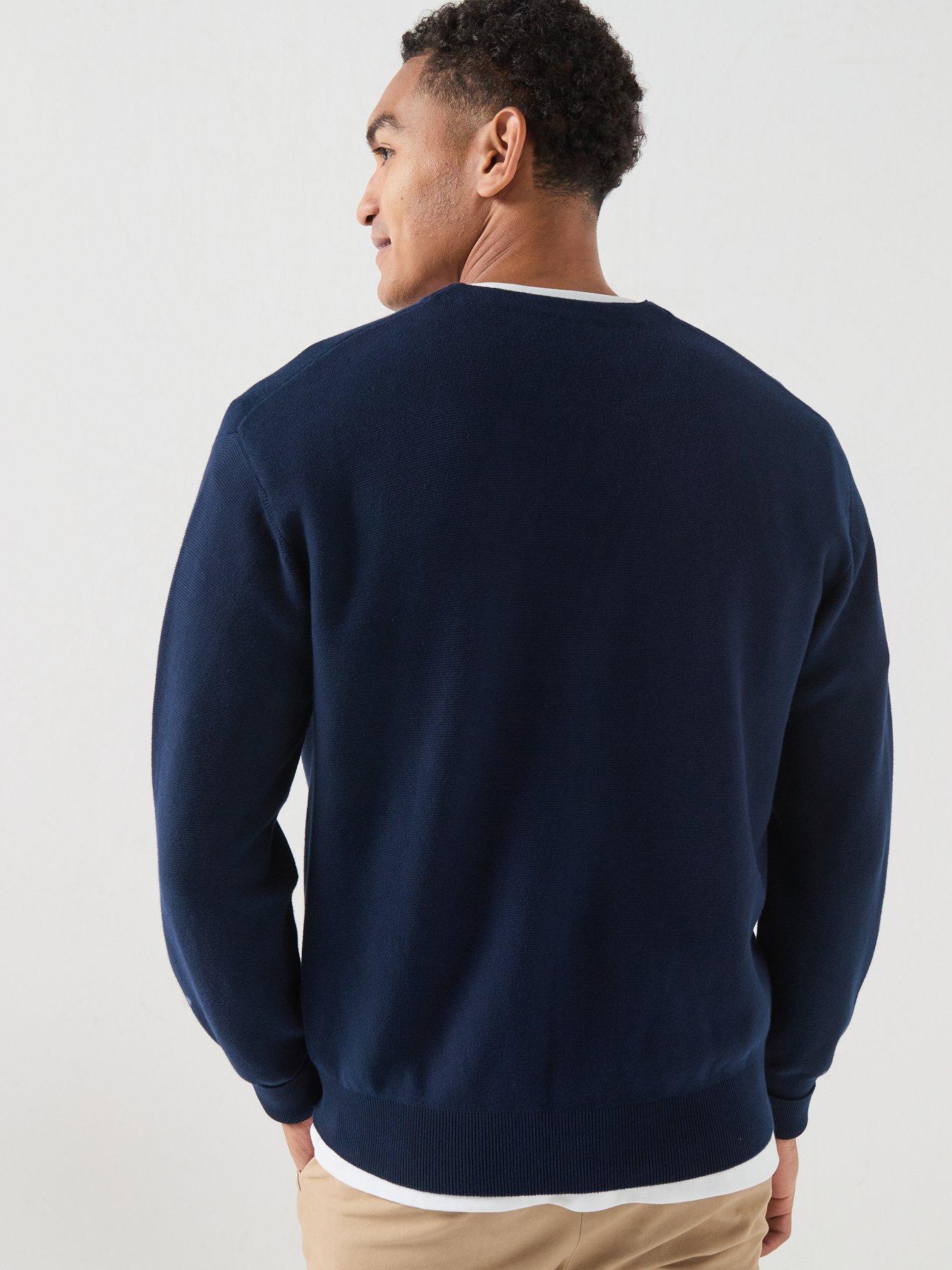 Image 2 of 6 of Lacoste Men's Knitted Button Through Cardigan - Navy
