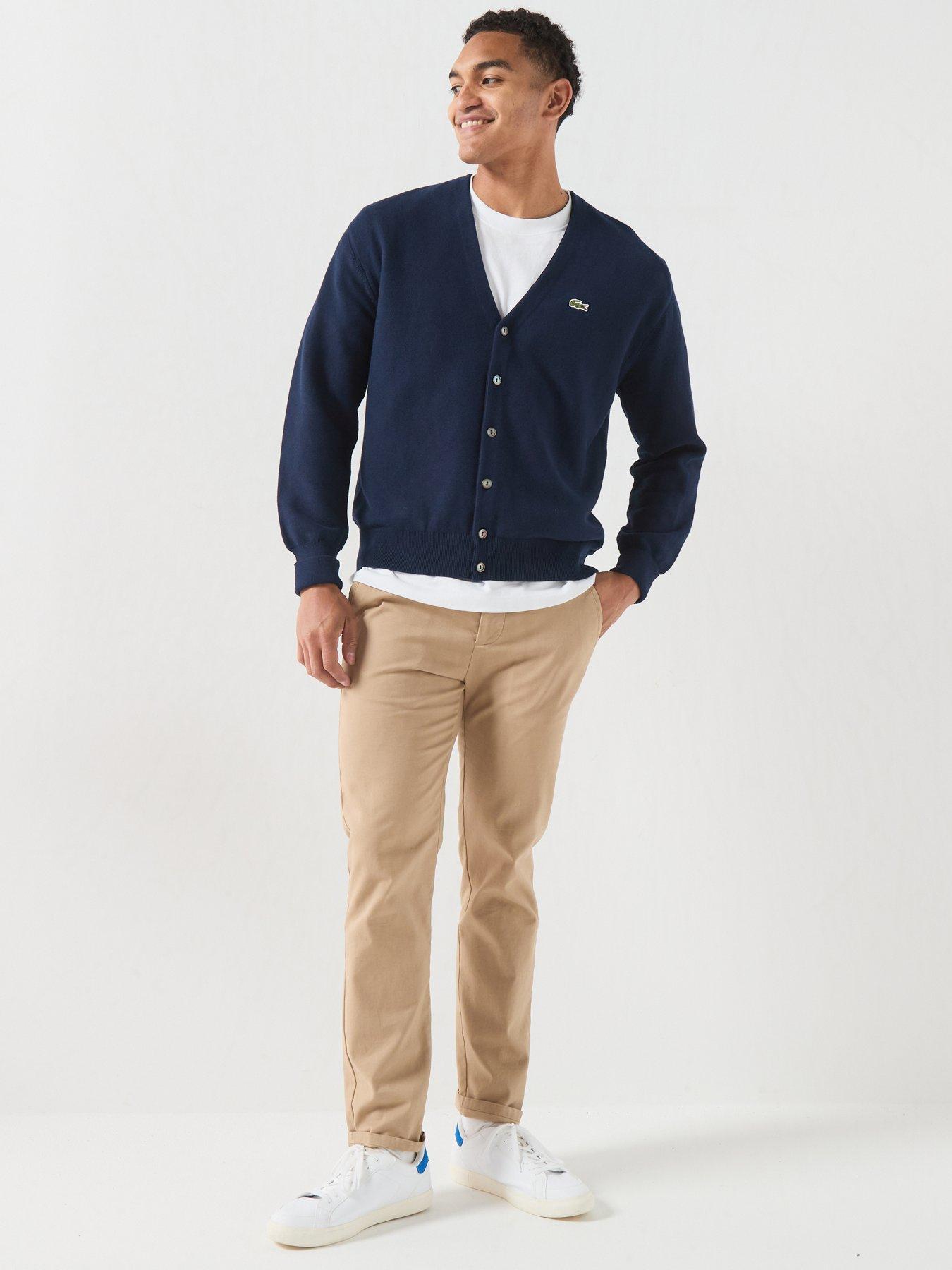 Image 3 of 6 of Lacoste Men's Knitted Button Through Cardigan - Navy
