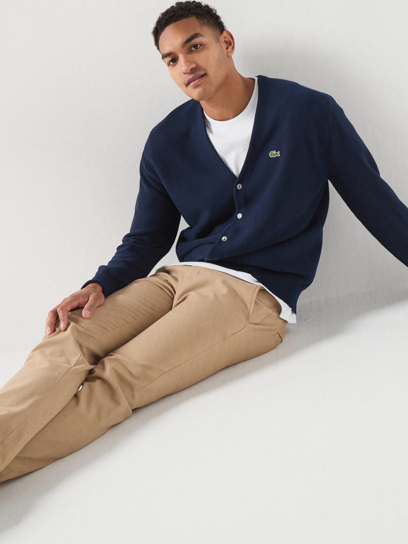 Image 4 of 6 of Lacoste Men's Knitted Button Through Cardigan - Navy