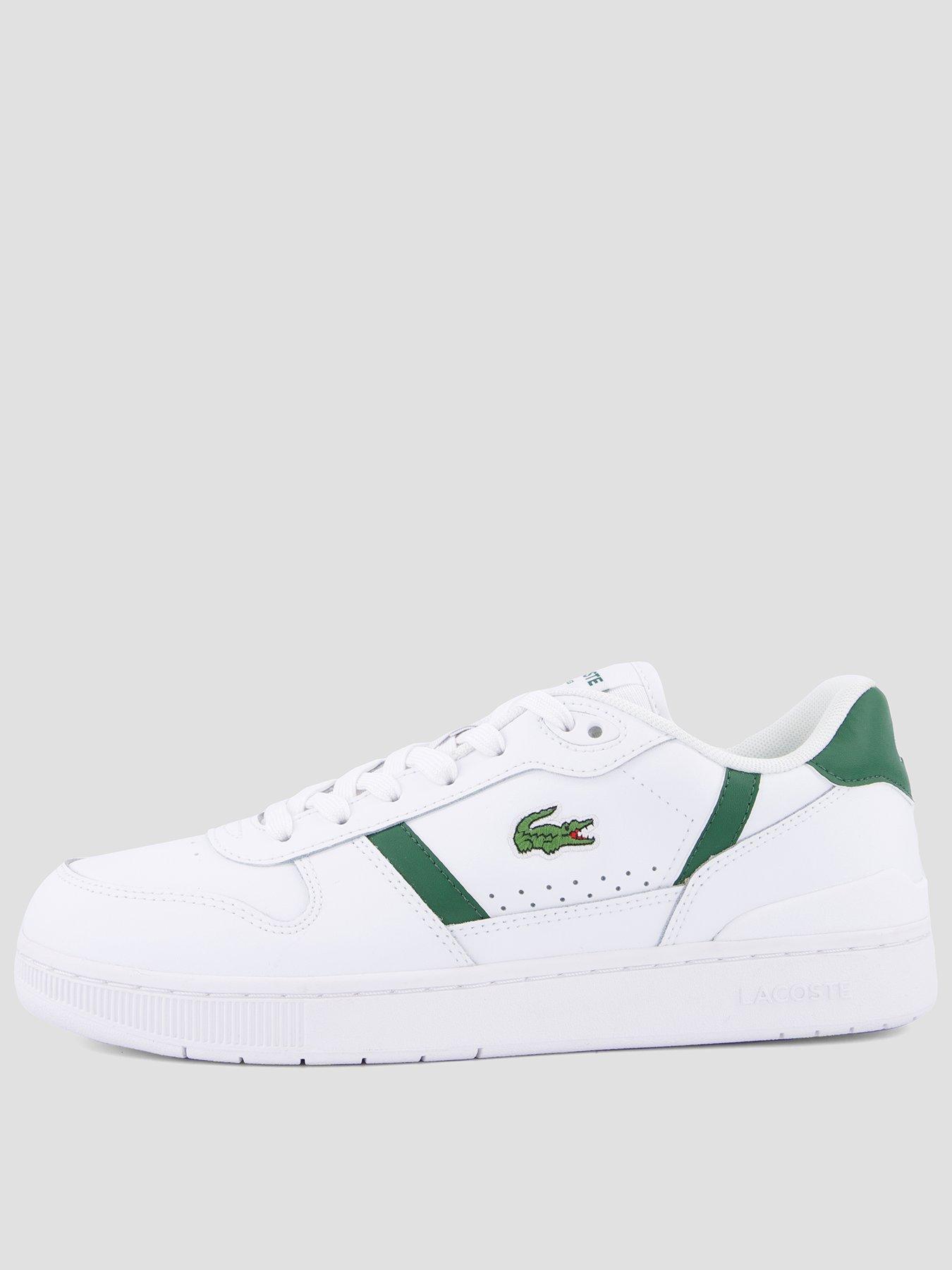 Lacoste Men's T-Clip Set Leather Sneakers, White, Size 9, Men