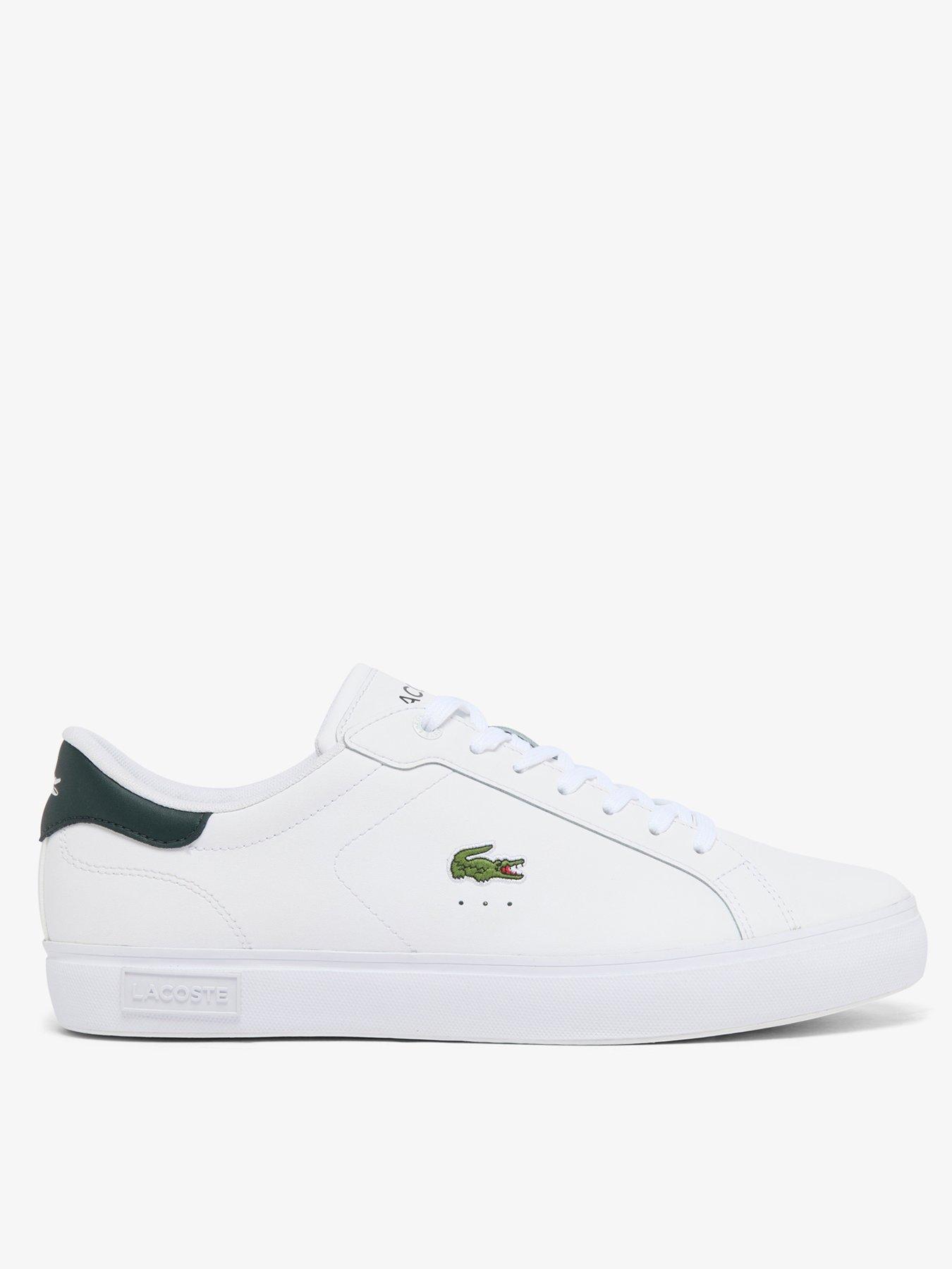Lacoste Men's Powercourt Leather Sneakers, White, Size 10, Men