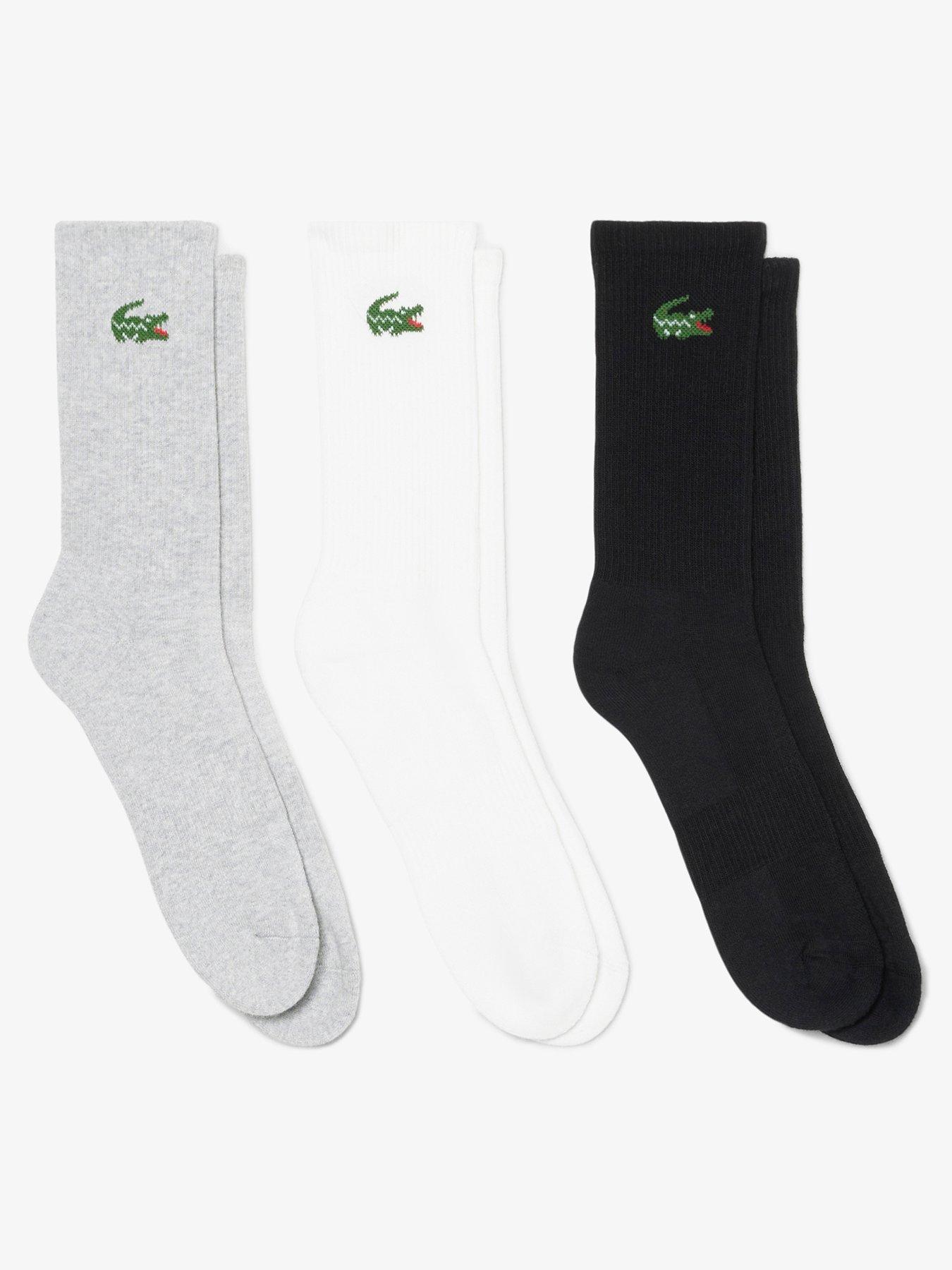 Lacoste 3 Pack Crew Socks - Multi