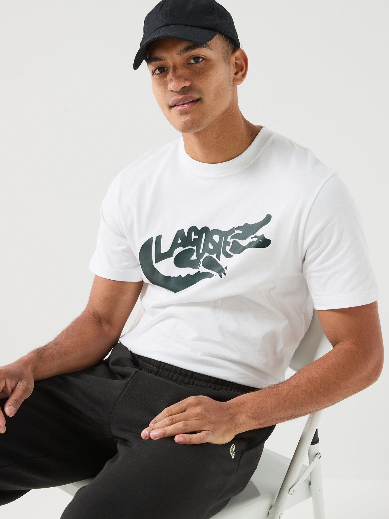 Image 5 of 6 of Lacoste Mid Weight Croc T-Shirt - White