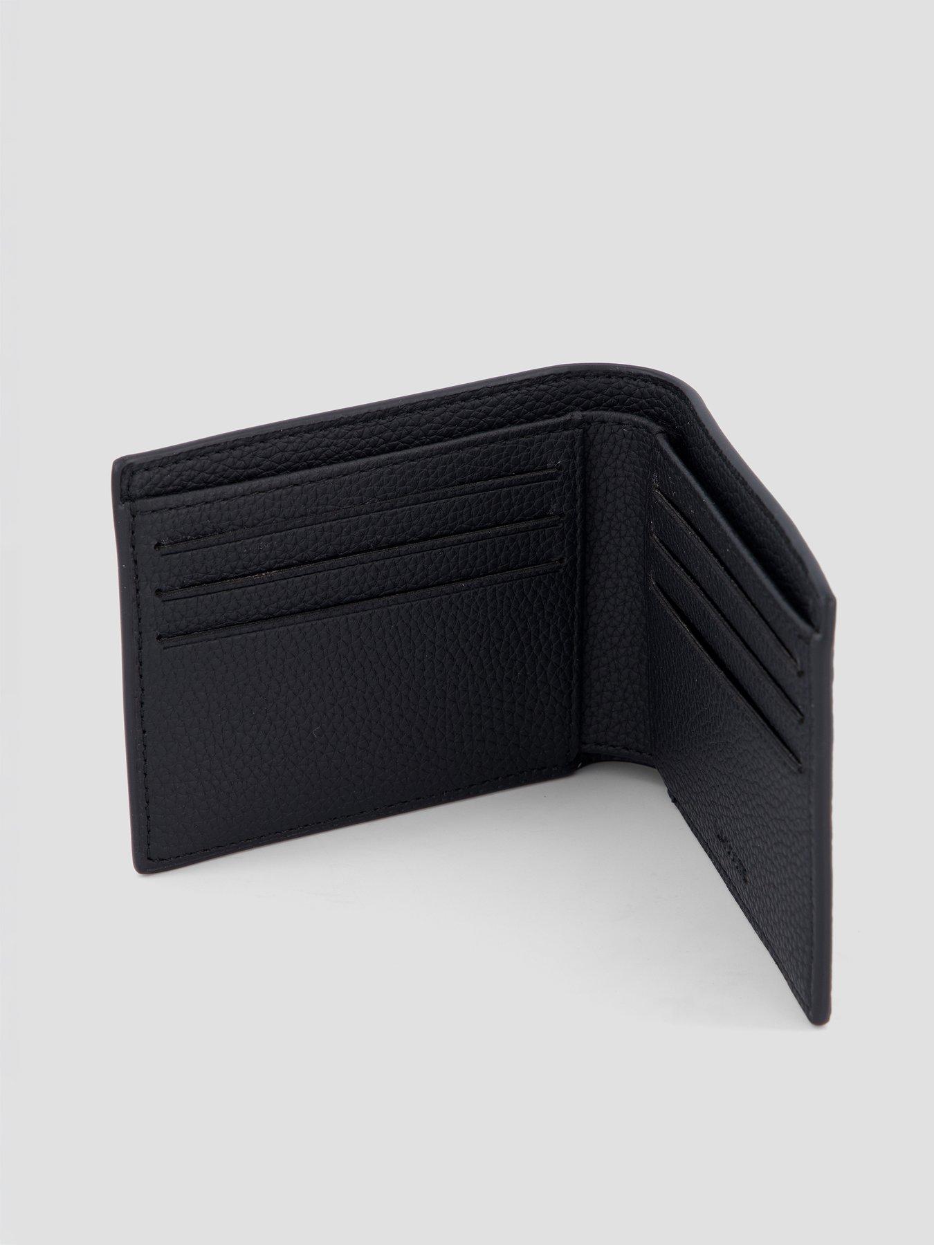 Image 3 of 4 of Lacoste Croc Leather Bifold Wallet - Black