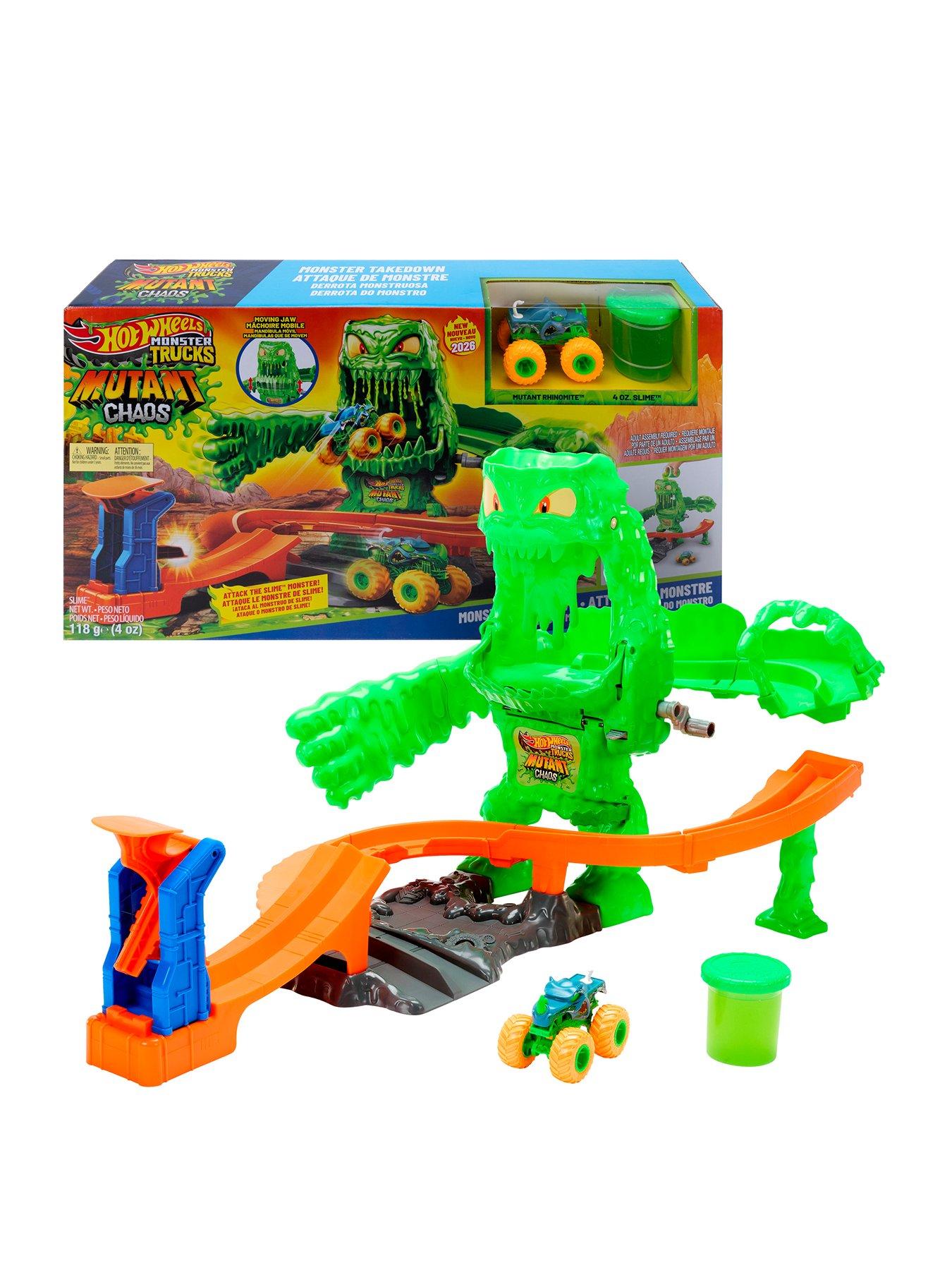 Hot Wheels Mutant Chaos Monster Takedown Playset With Mutant Rhinomite