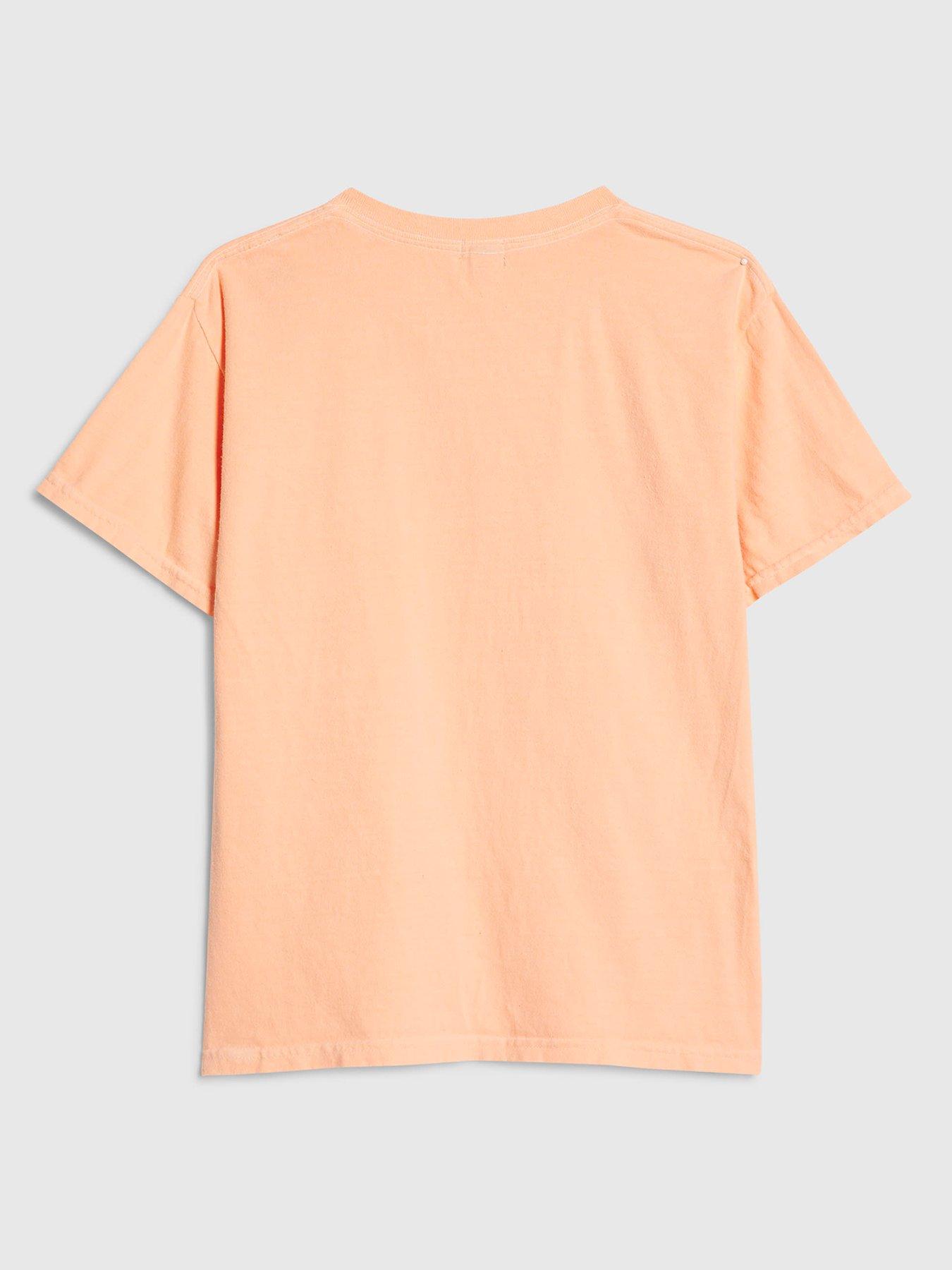 Image 2 of 4 of River Island Older Girls Sassy Era Smile Graphic Print T-Shirt - Orange