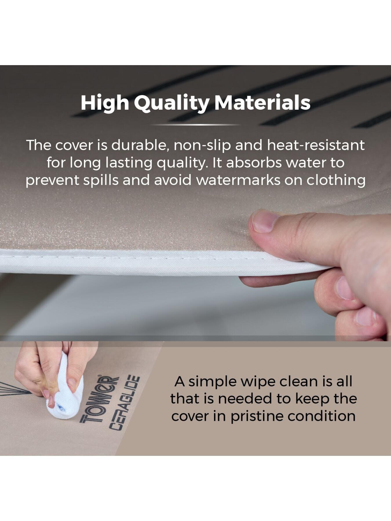 Image 5 of 6 of Tower Replacement Ironing Board Cover, 100% Cotton, Latte
