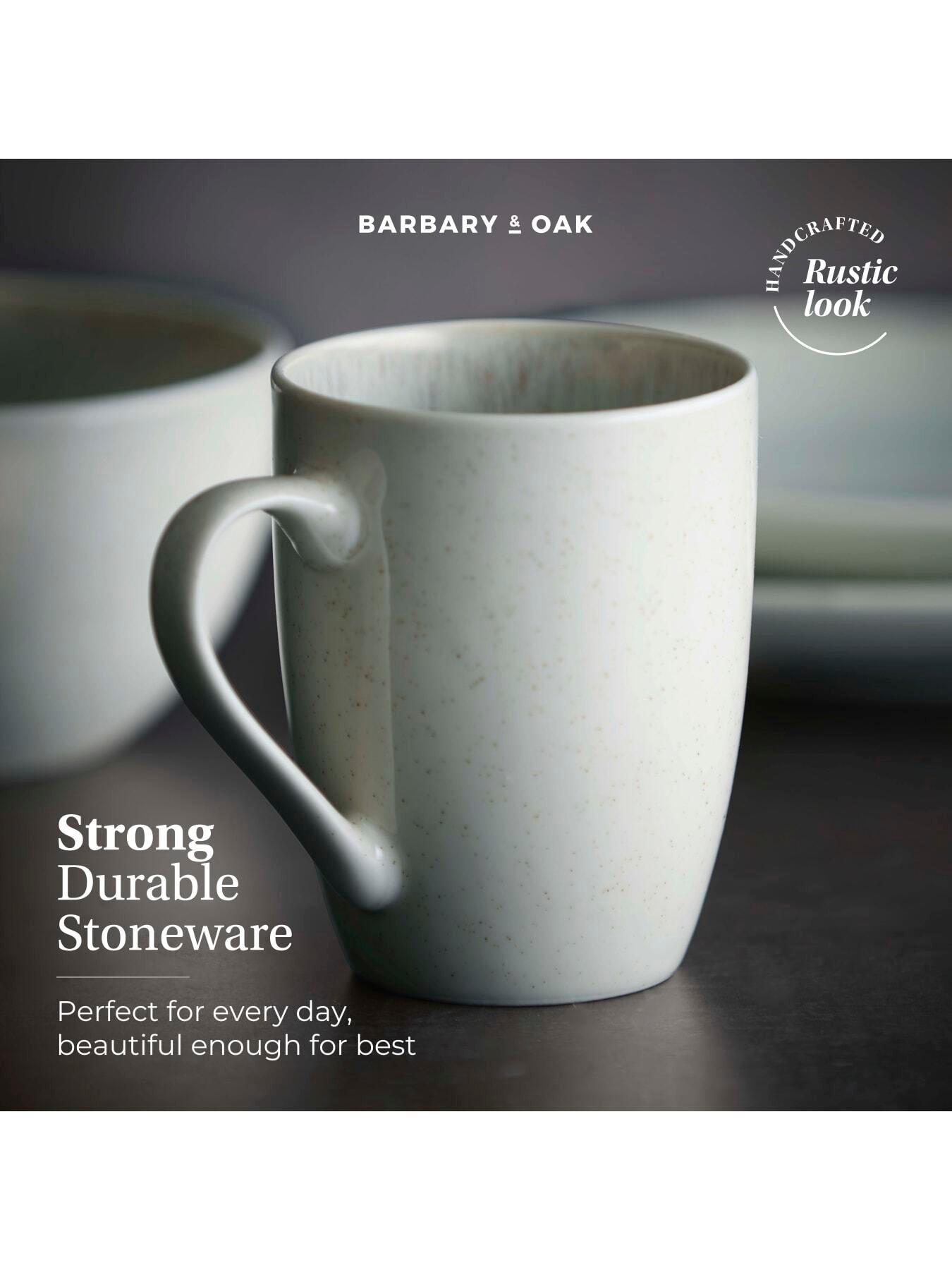 Image 5 of 8 of Barbary & Oak 16 Piece Dinner Set with Reactive Glaze Finish, Seashell