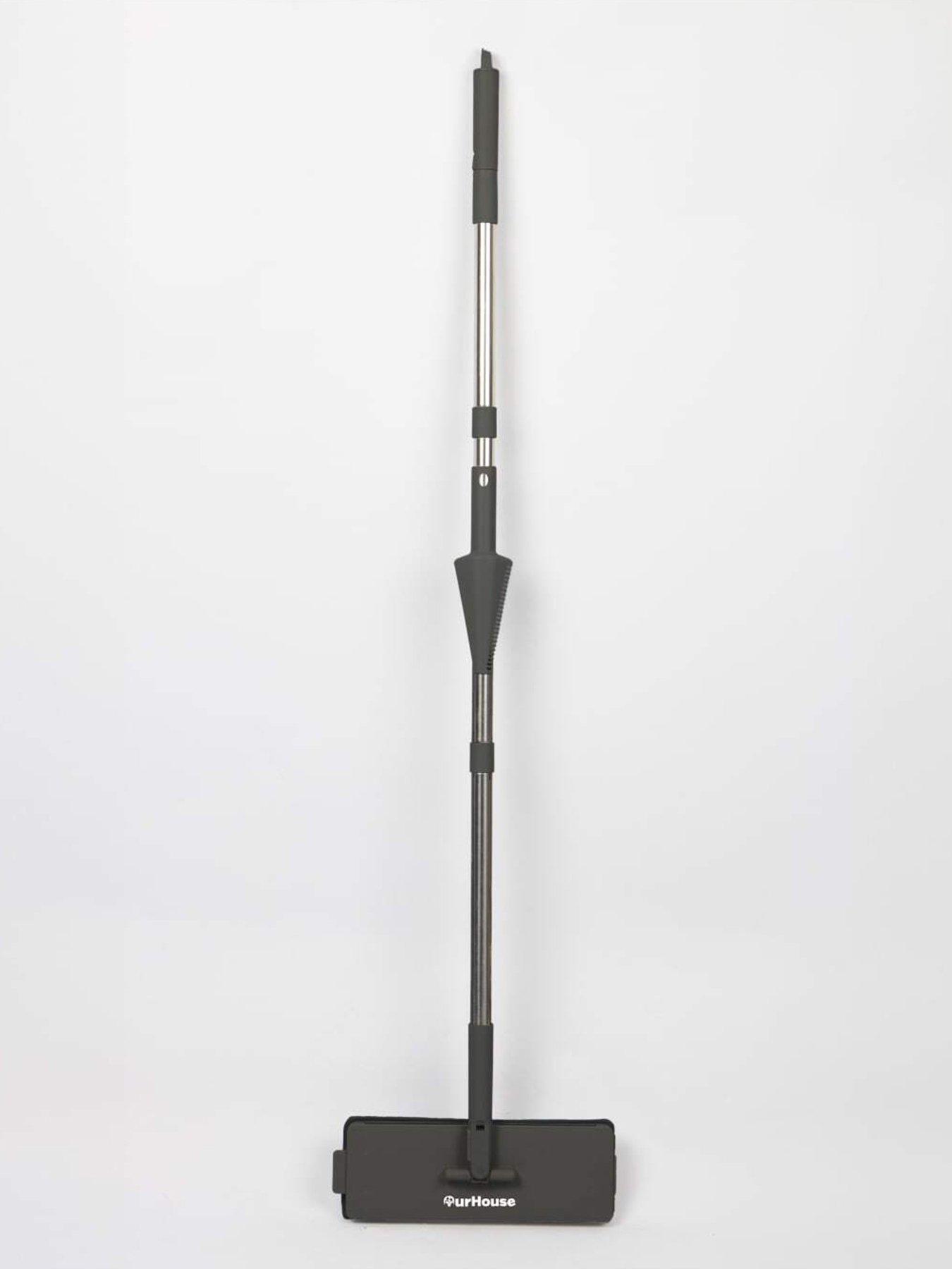 Our House 5-in-1 Flat Mop with Brush Edge, Anthracite