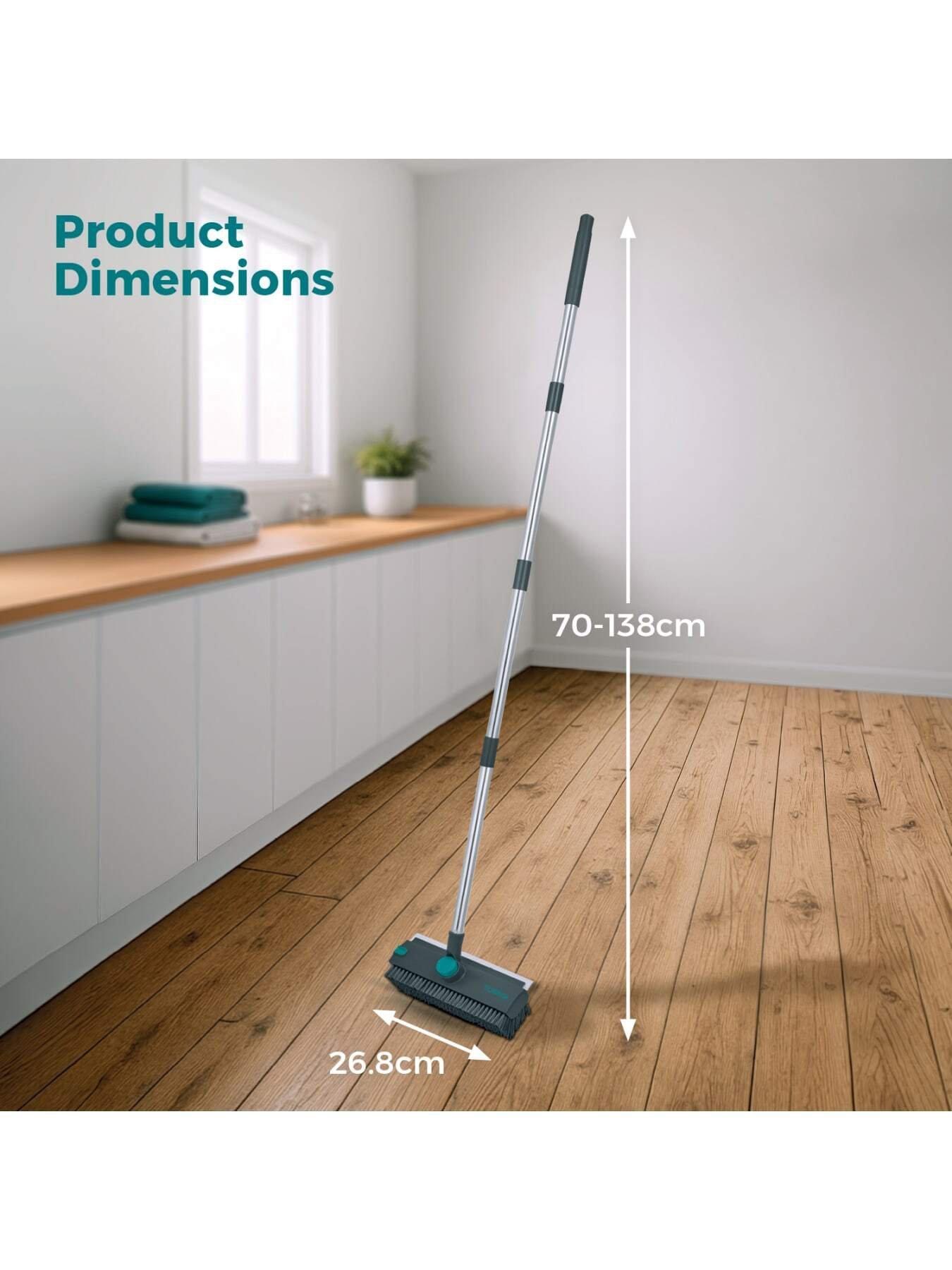 Image 6 of 7 of Tower 2-in-1 Floor Scrubbing Brush with Squeegee, Anthracite &amp; Teal