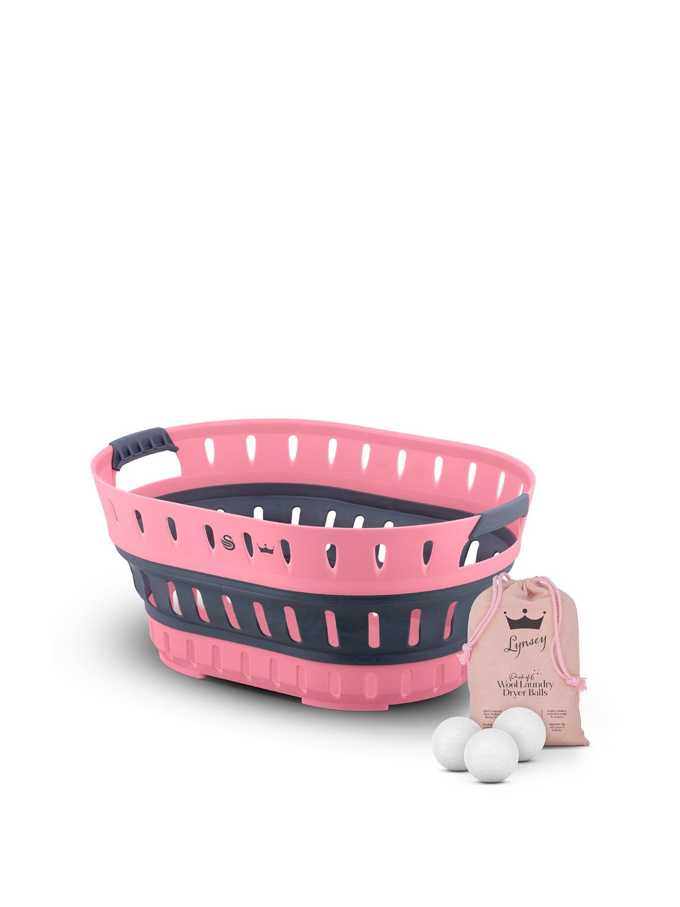 Swan Lynsey 60L Collapsible Laundry Basket & Wool Dryer Balls