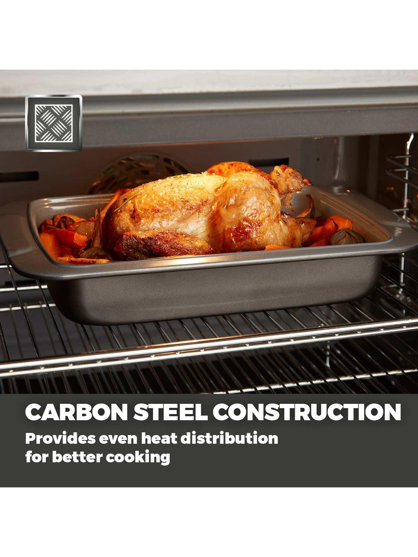 Image 5 of 7 of Tower Cerasure 2 Piece Roasting Tray Set, Non-Stick, Graphite