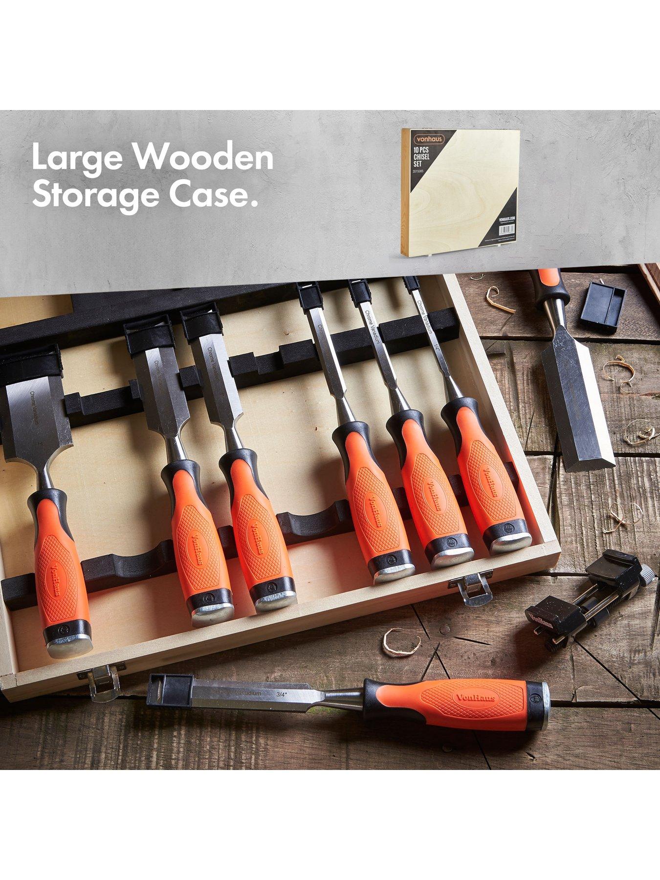 Image 4 of 8 of Vonhaus 10 Piece&nbsp;Wood Chisel Set