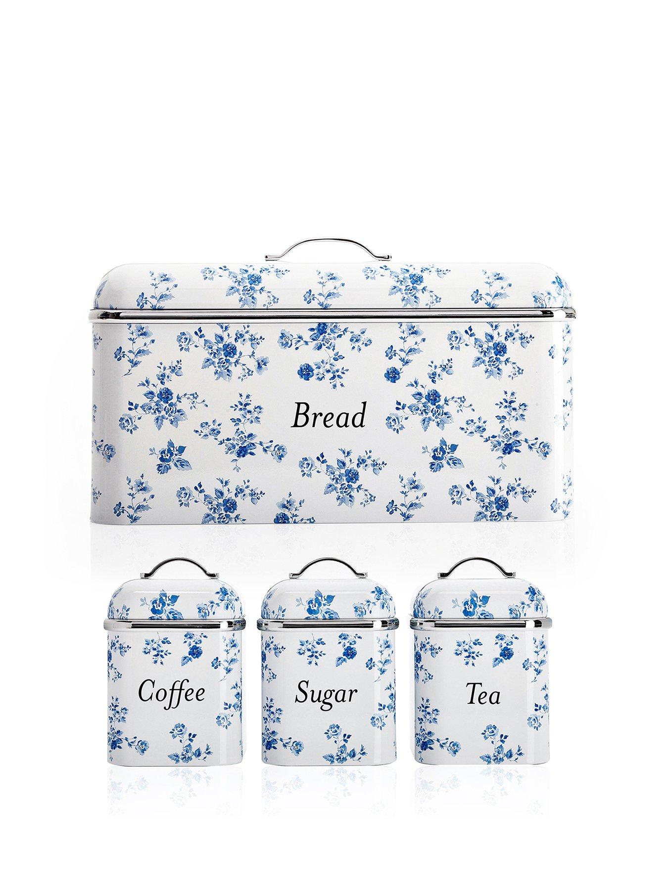 Image 2 of 7 of Laura Ashley Bread Bin and Set of 3 Canisters -&nbsp;China Rose