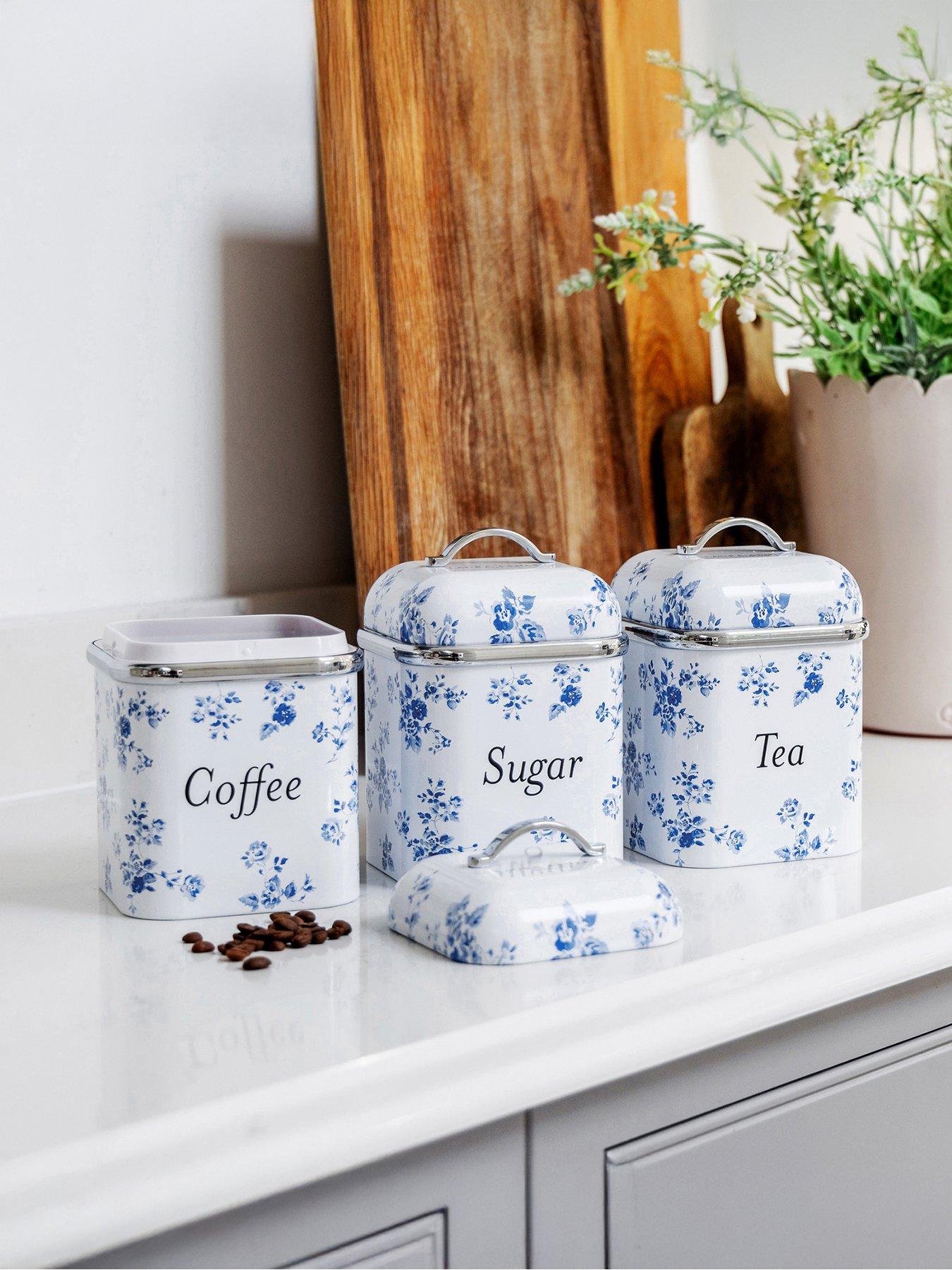 Image 4 of 7 of Laura Ashley Bread Bin and Set of 3 Canisters -&nbsp;China Rose