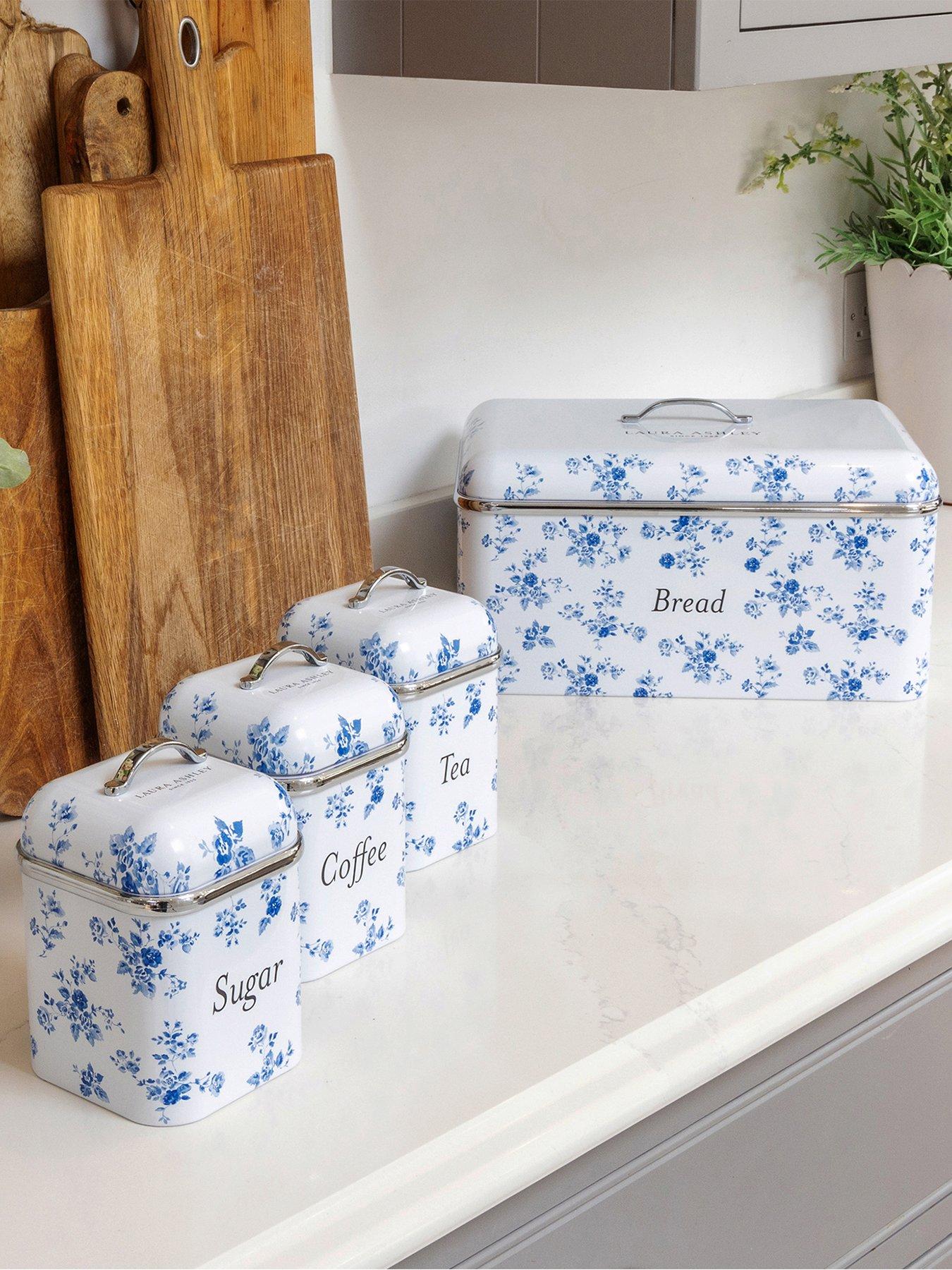Image 5 of 7 of Laura Ashley Bread Bin and Set of 3 Canisters -&nbsp;China Rose