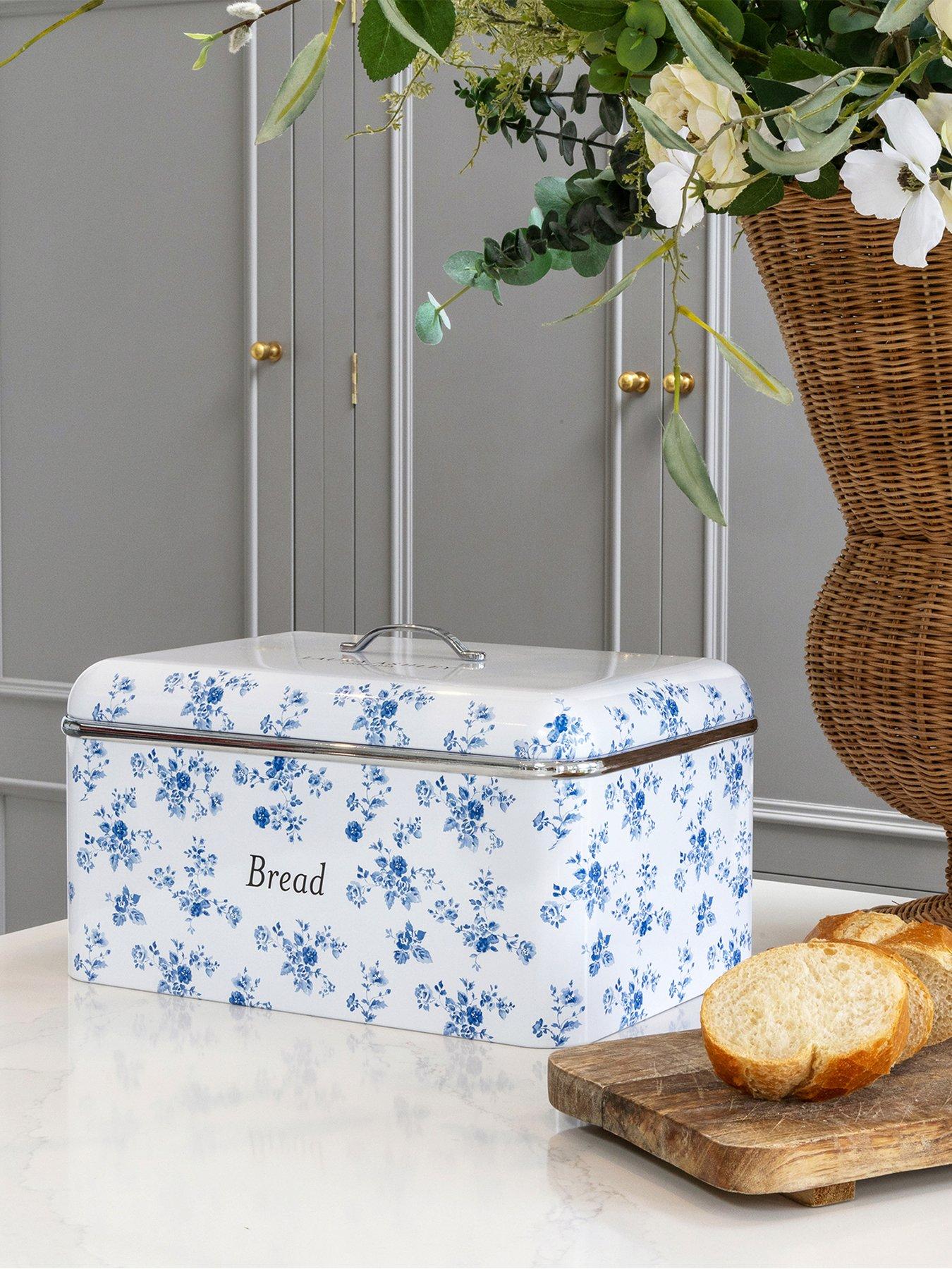 Image 7 of 7 of Laura Ashley Bread Bin and Set of 3 Canisters -&nbsp;China Rose